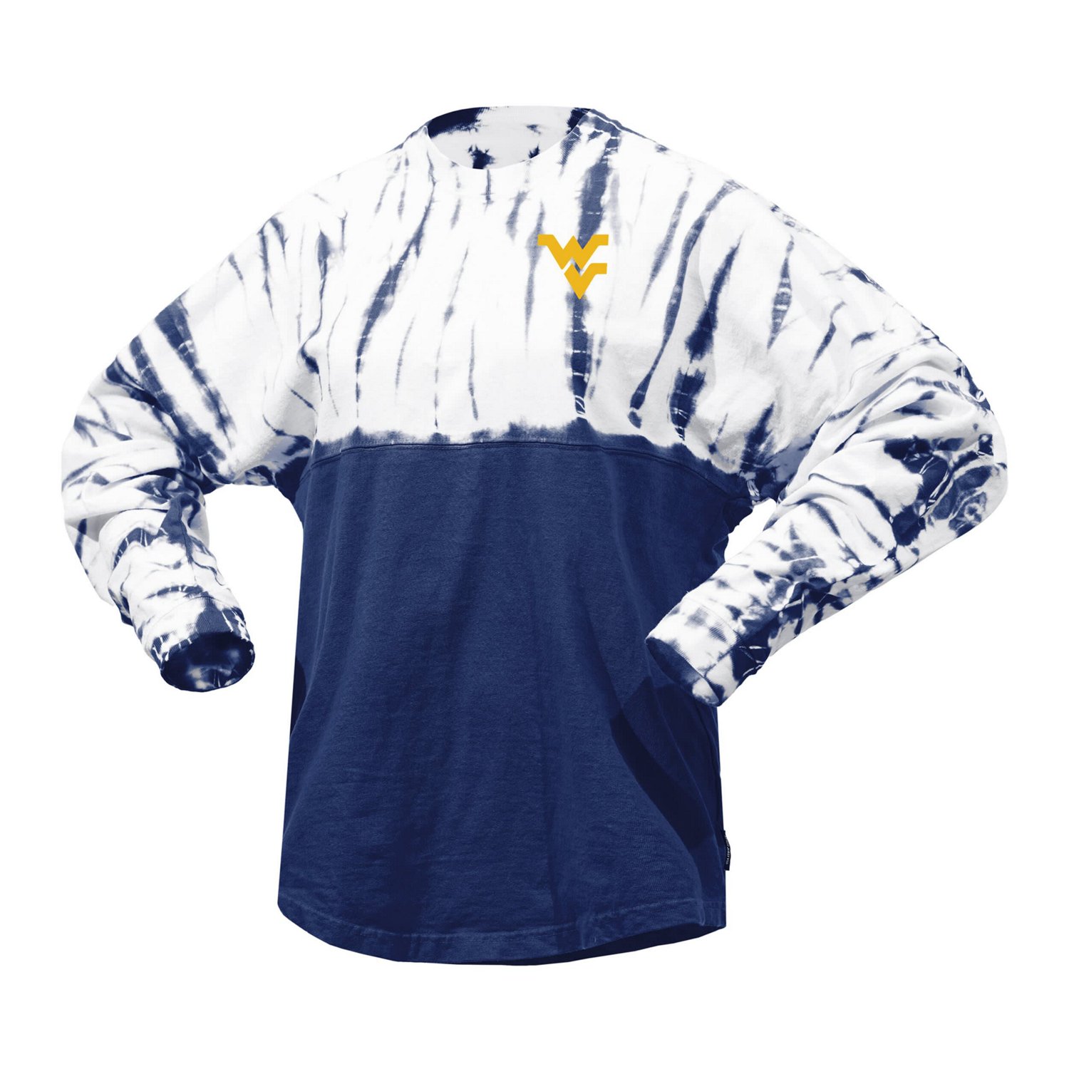 West Virginia Mountaineers Tie-Dye Long Sleeve Jersey T-Shirt - view number 2