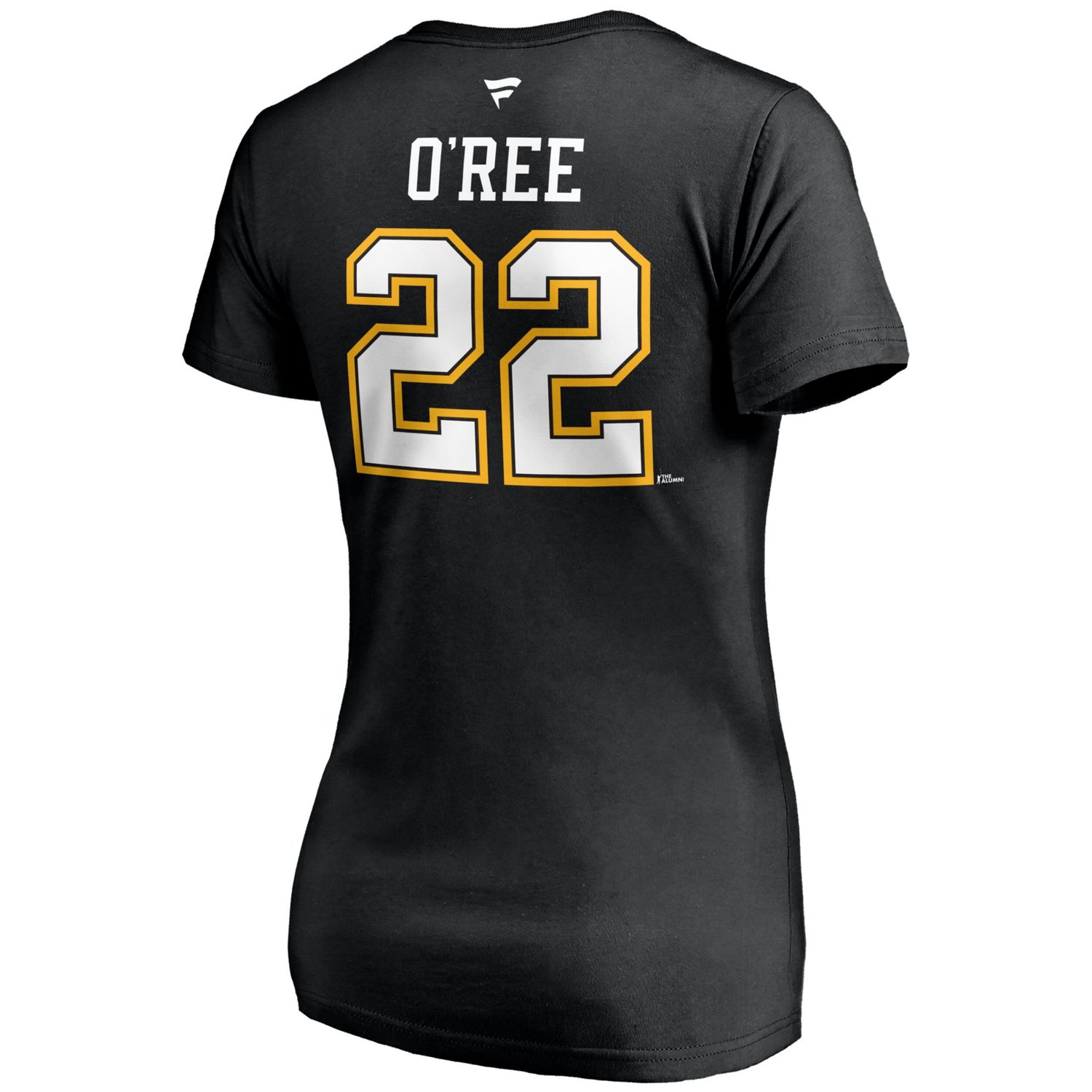 Willie O'Ree Boston Bruins Authentic Stack Retired Player Name  Number V-Neck T-Shirt                                            - view number 3