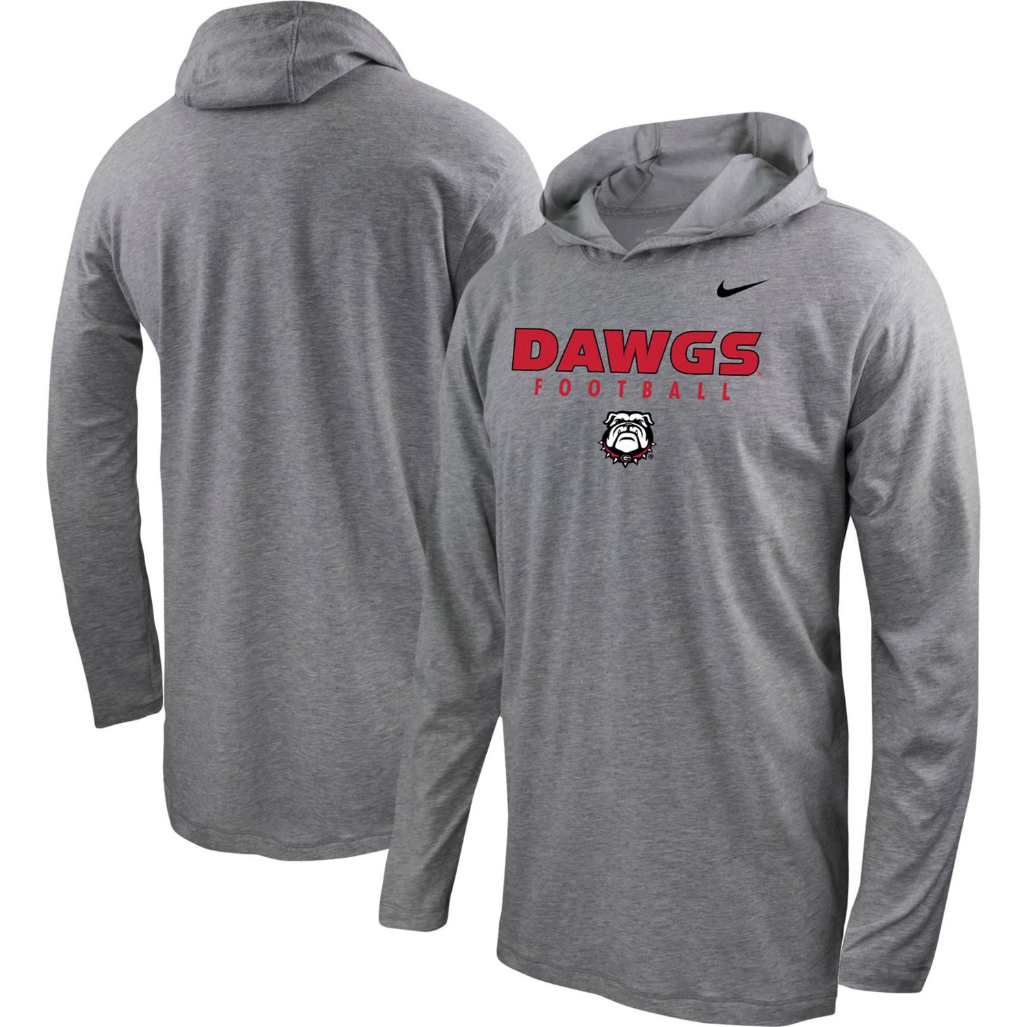 Wo Nike Georgia Bulldogs Football Long Sleeve Hoodie T-Shirt                                                                    