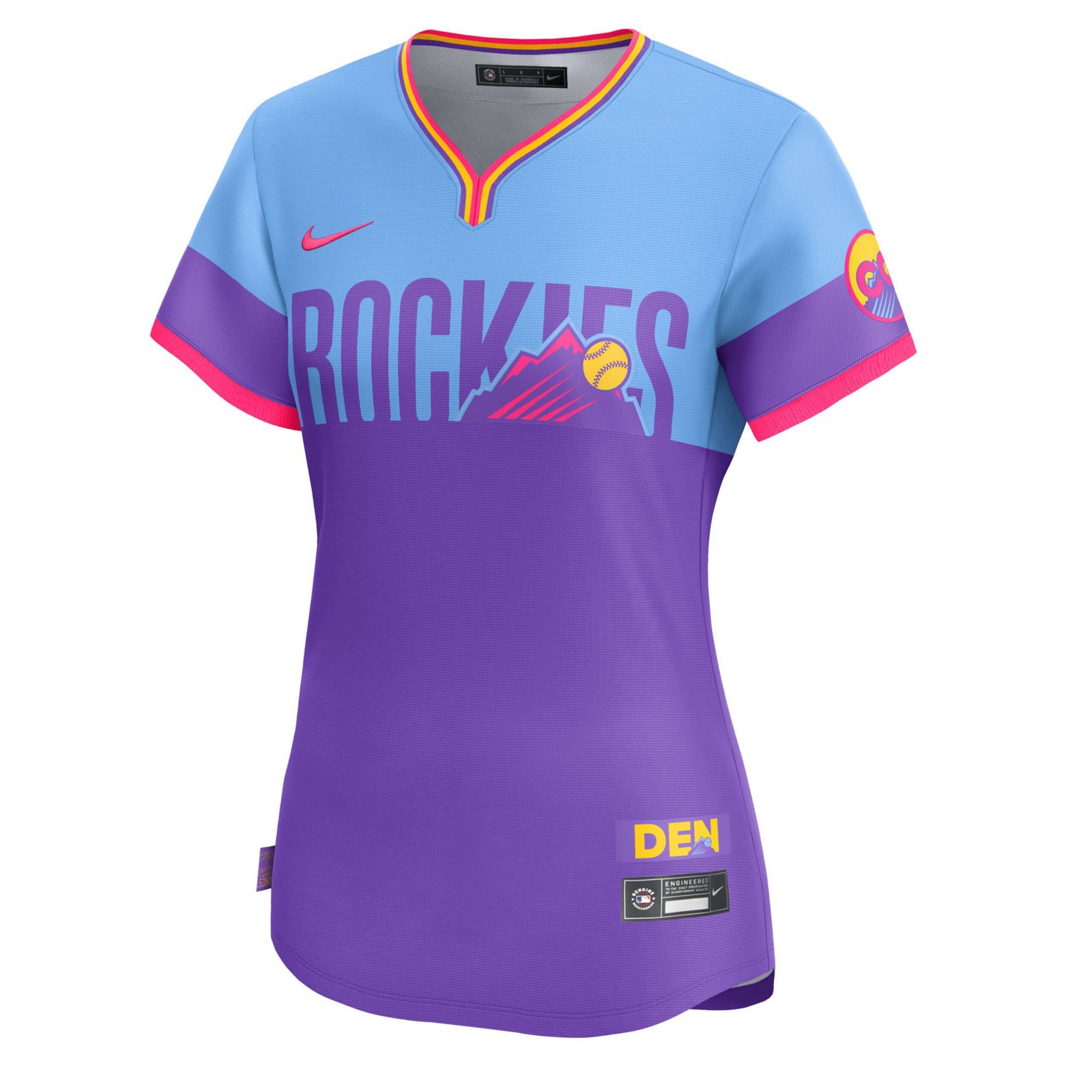 Women's Nike  Purple/Light Blue Colorado Rockies 2025 City Connect Limited Jersey                                                - view number 4