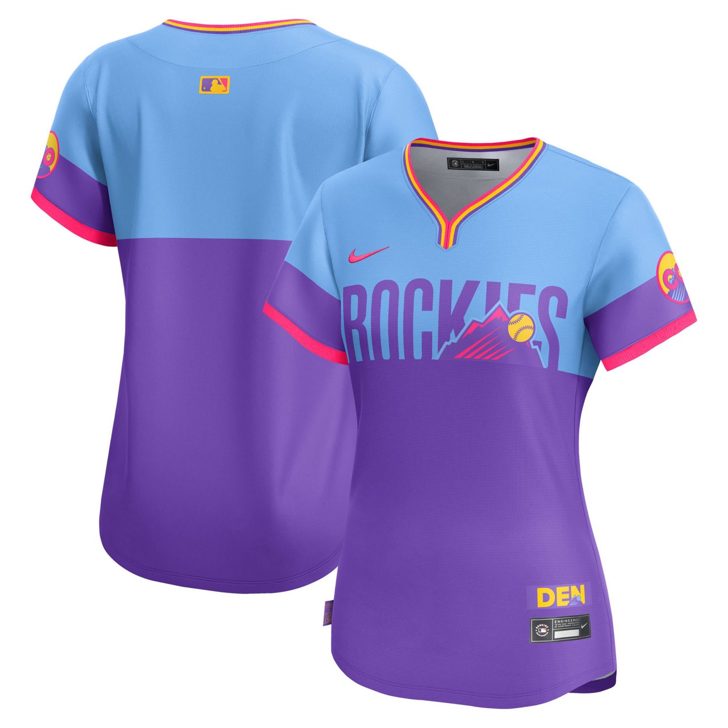 Women's Nike  Purple/Light Blue Colorado Rockies 2025 City Connect Limited Jersey                                                - view number 3