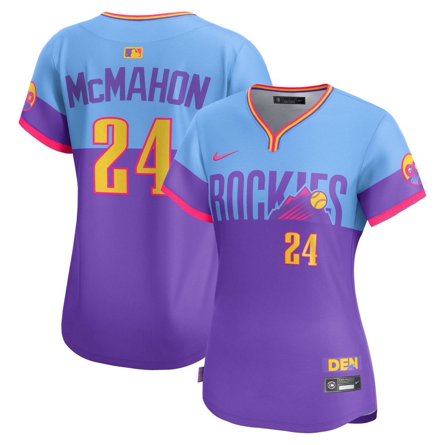 Women's Nike Ryan McMahon Purple/Light Blue Colorado Rockies 2025 City Connect Limited Player Jersey                            
