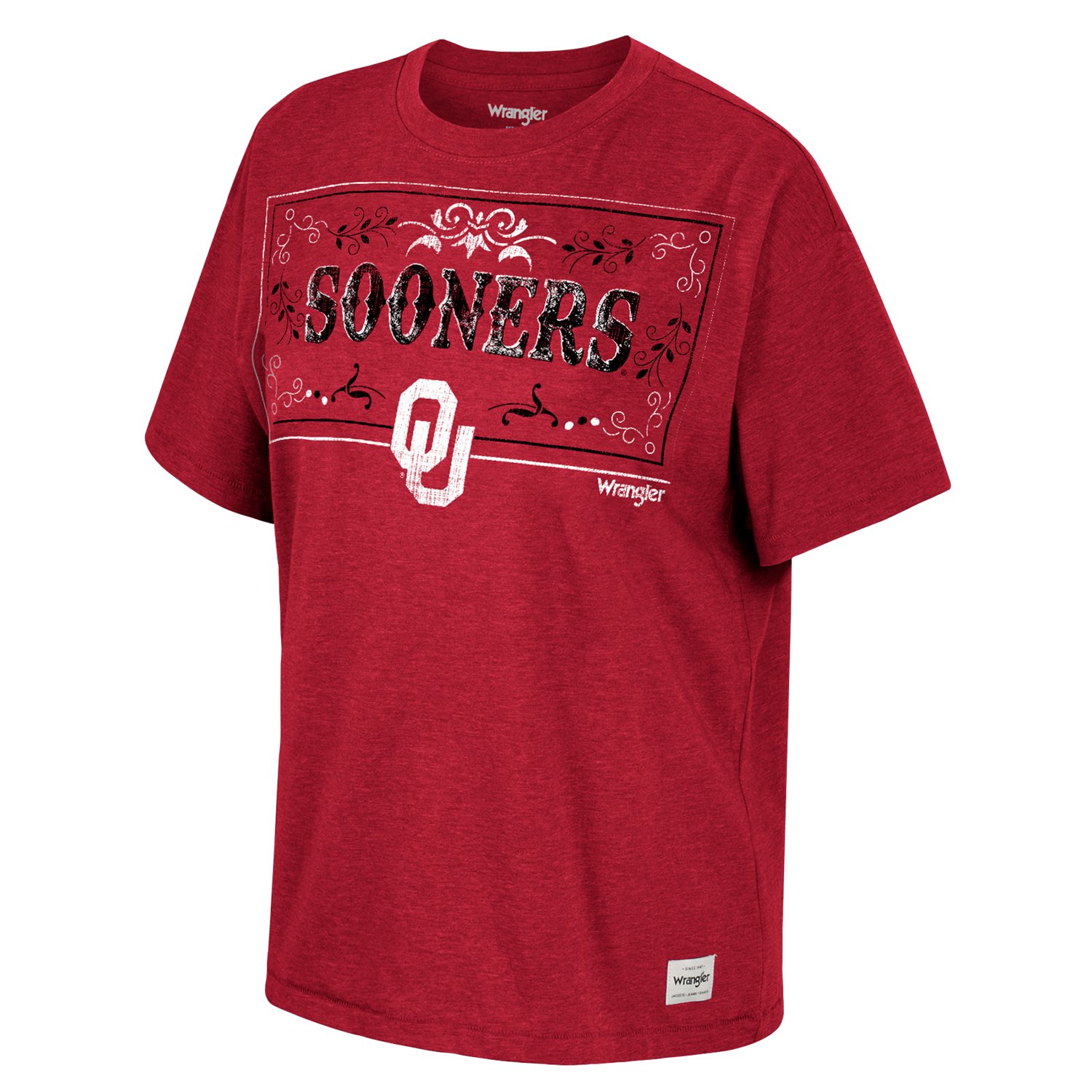 WOMENS WRANGLER RIGGIN OVERSIZED TEE (TEAM COLOR)Wrangler Women's University of Oklahoma Riggin Oversize T-shirt