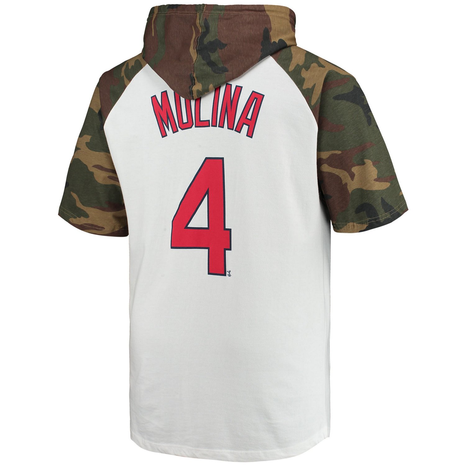 Yadier Molina Camo St Louis Cardinals Player Big  Tall Raglan Hoodie T-Shirt