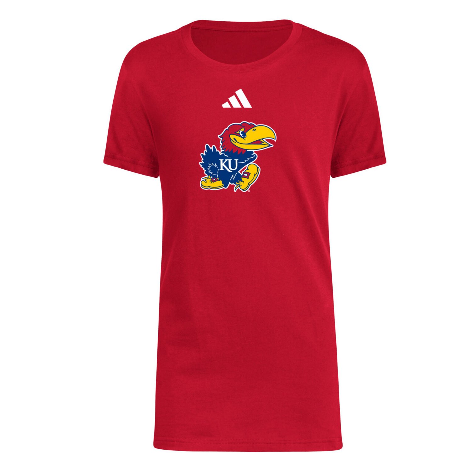 Youth adidas Kansas Jayhawks 2023 Sideline Locker Room Logo Fresh T-Shirt - view number 2