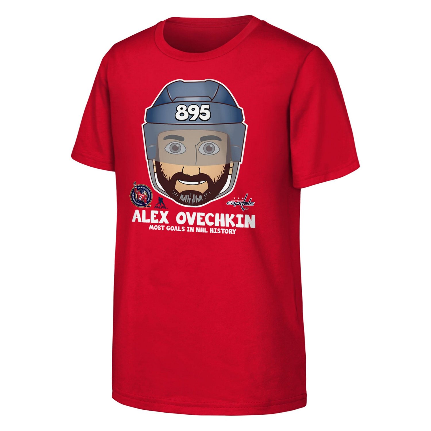 Youth Alexander Ovechkin Washington Capitals NHL All-Time Leading Goal Scorer Emoji T-Shirt - view number 2