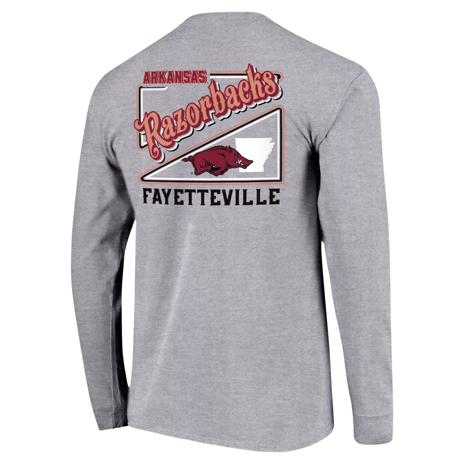 Youth Arkansas Razorbacks Retro Script Long Sleeve T-Shirt - view number 3