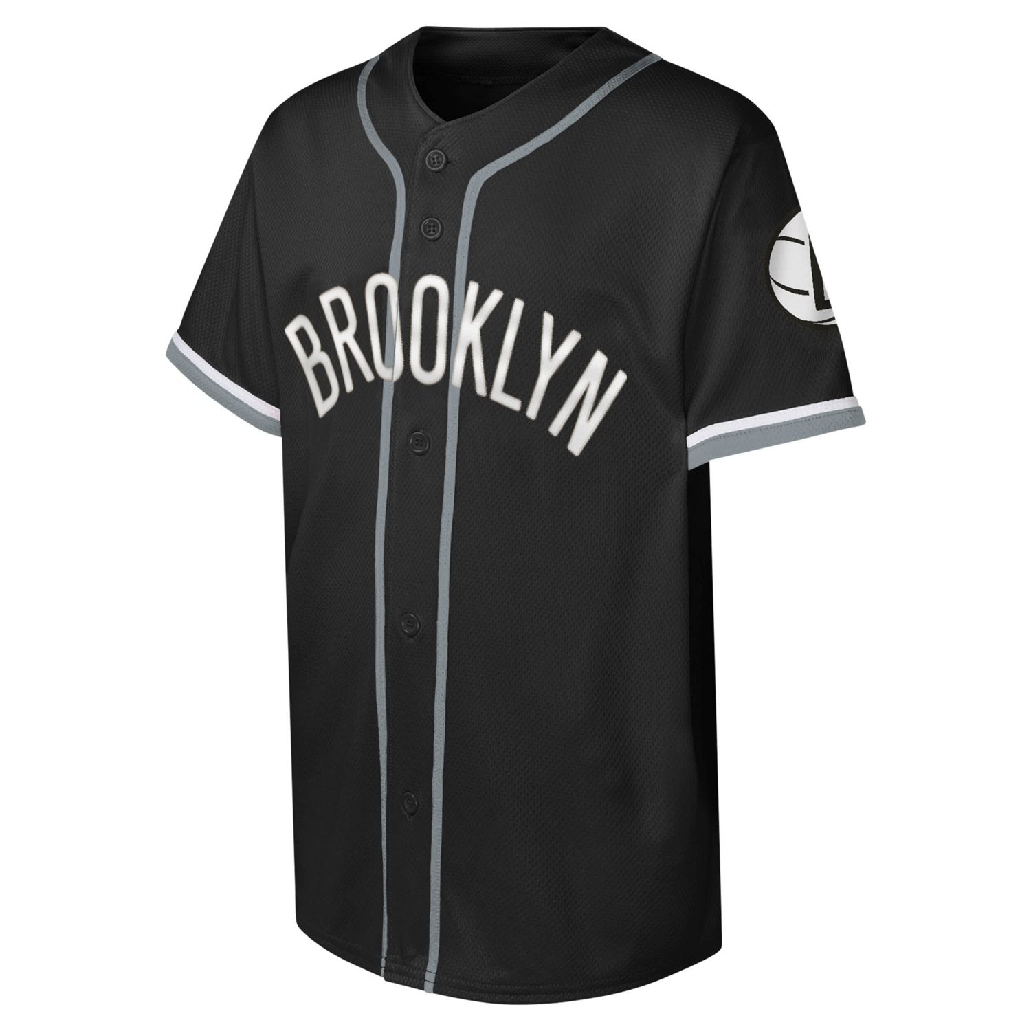 Youth Brooklyn Nets Stitch Full-Button Baseball Jersey - view number 2