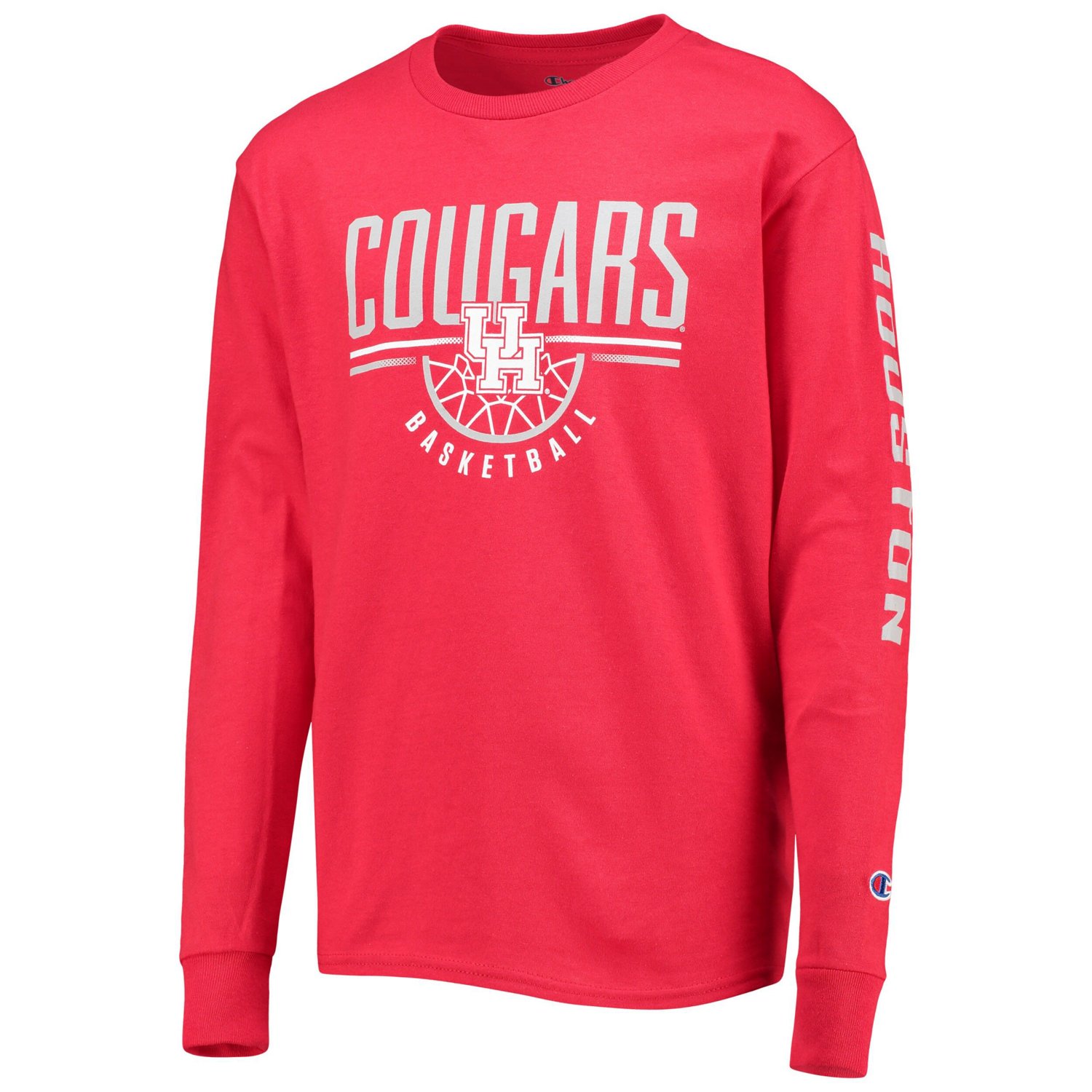 Youth Champion Houston Cougars Basketball Long Sleeve T-Shirt - view number 2