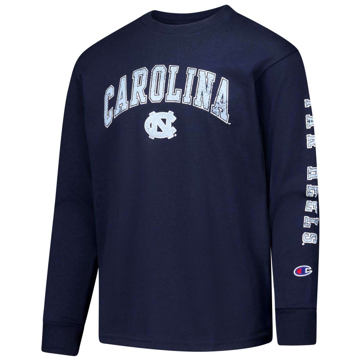 Youth Champion North Carolina Tar Heels Distressed Arch Over Logo Long Sleeve T-Shirt - view number 2