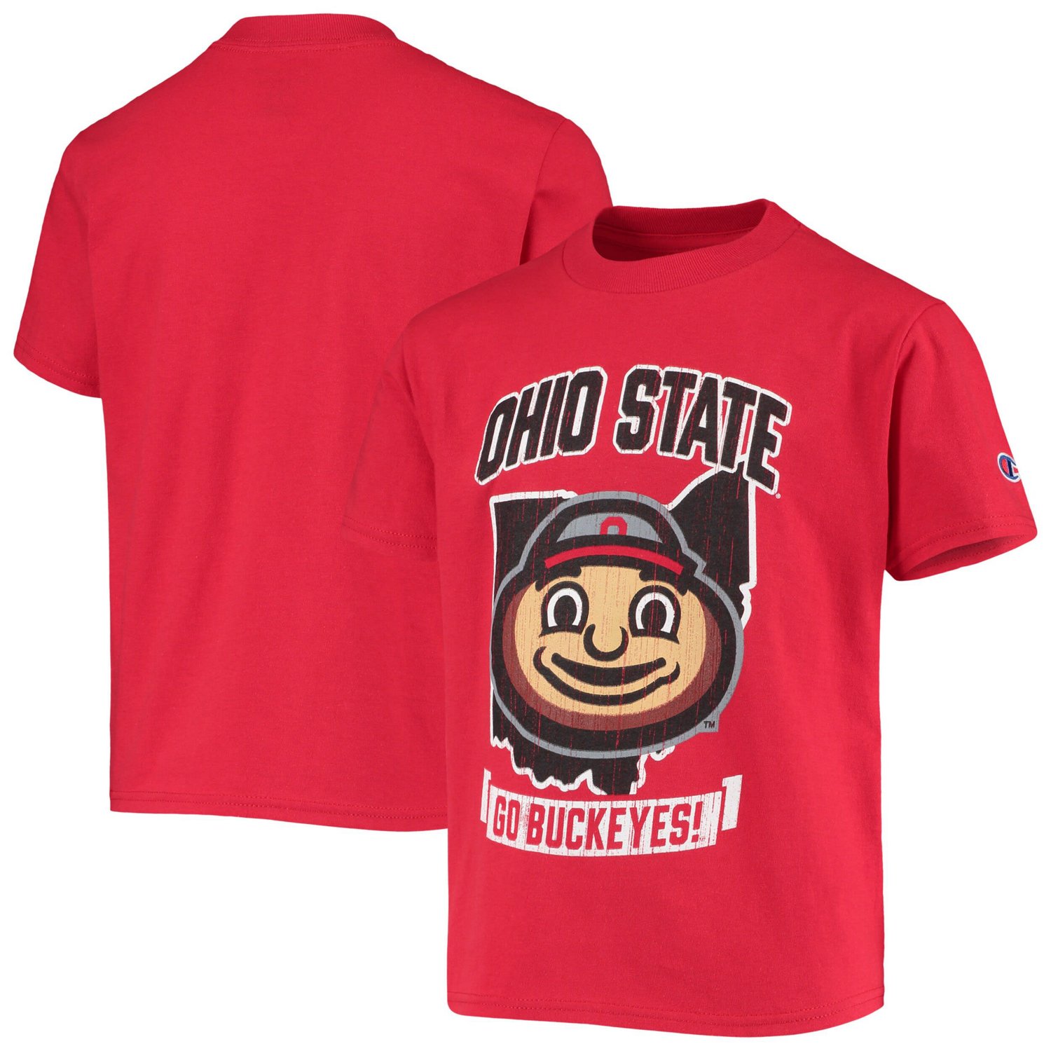 Youth Champion Ohio State Buckeyes Strong Mascot T-Shirt - view number 1