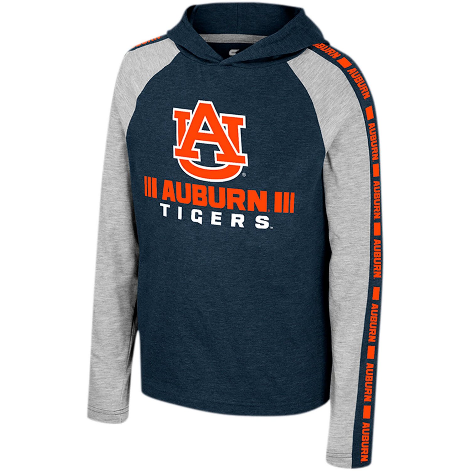 Youth Colosseum Auburn Tigers Ned Raglan Long Sleeve Hooded T-Shirt - view number 2