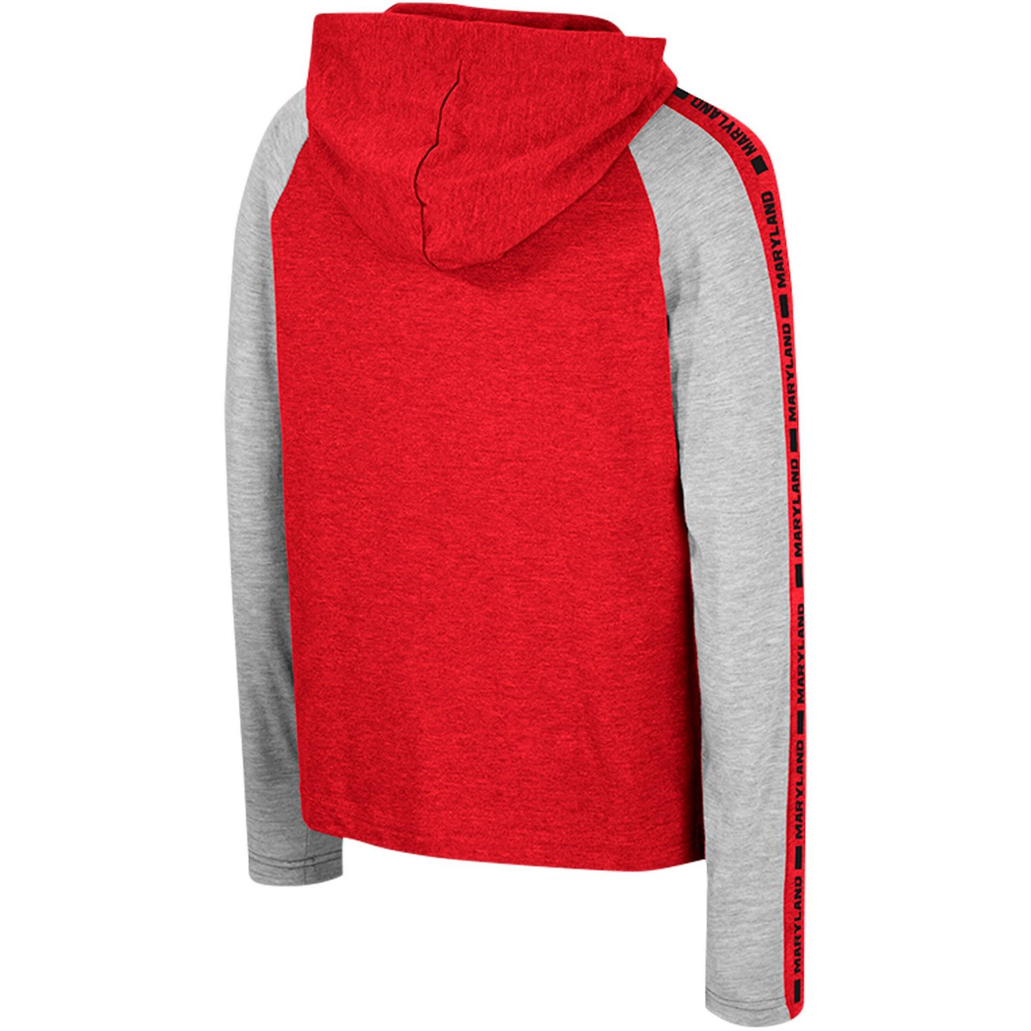 Youth Colosseum Maryland Terrapins Ned Raglan Long Sleeve Hooded T-Shirt - view number 3