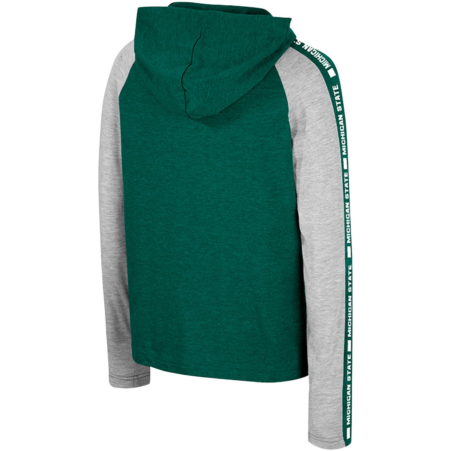 Youth Colosseum Michigan State Spartans Ned Raglan Long Sleeve Hooded T-Shirt - view number 3
