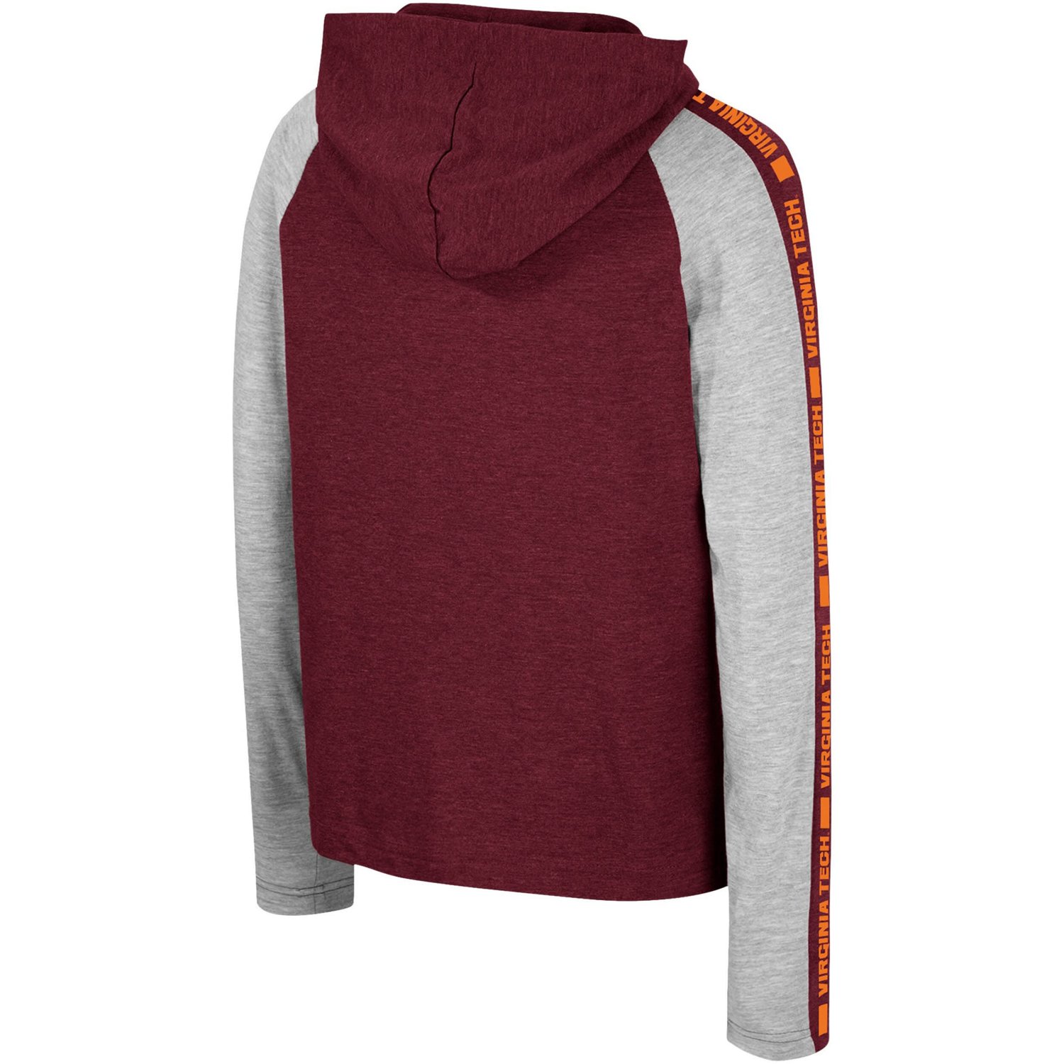 Youth Colosseum Virginia Tech Hokies Ned Raglan Long Sleeve Hooded T-Shirt - view number 3