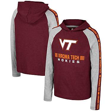 Youth Colosseum Virginia Tech Hokies Ned Raglan Long Sleeve Hooded T-Shirt                                                      