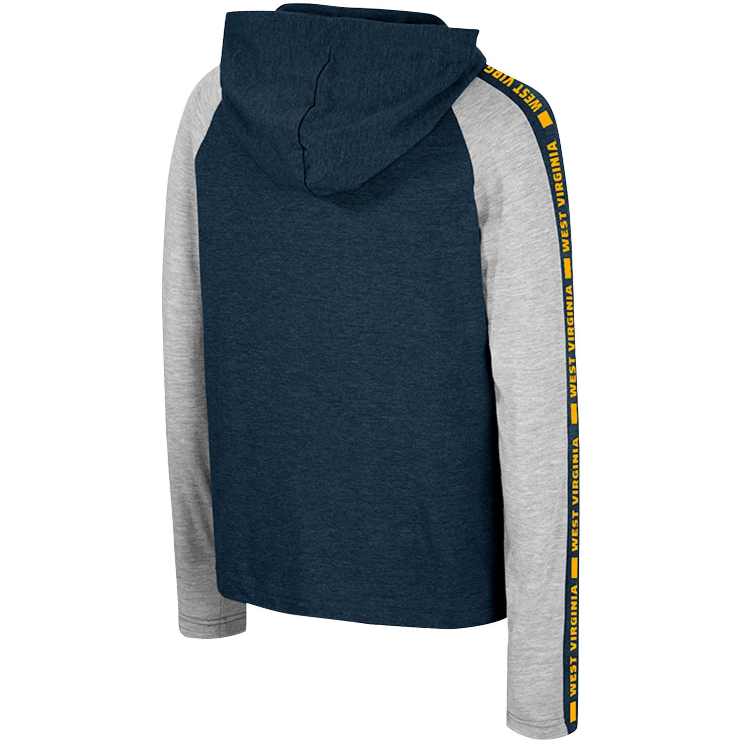 Youth Colosseum West Virginia Mountaineers Ned Raglan Long Sleeve Hooded T-Shirt                                                 - view number 3