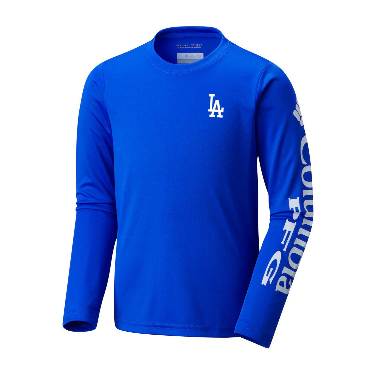 Youth Columbia Los Angeles Dodgers Terminal Tackle Long Sleeve T-Shirt - view number 2