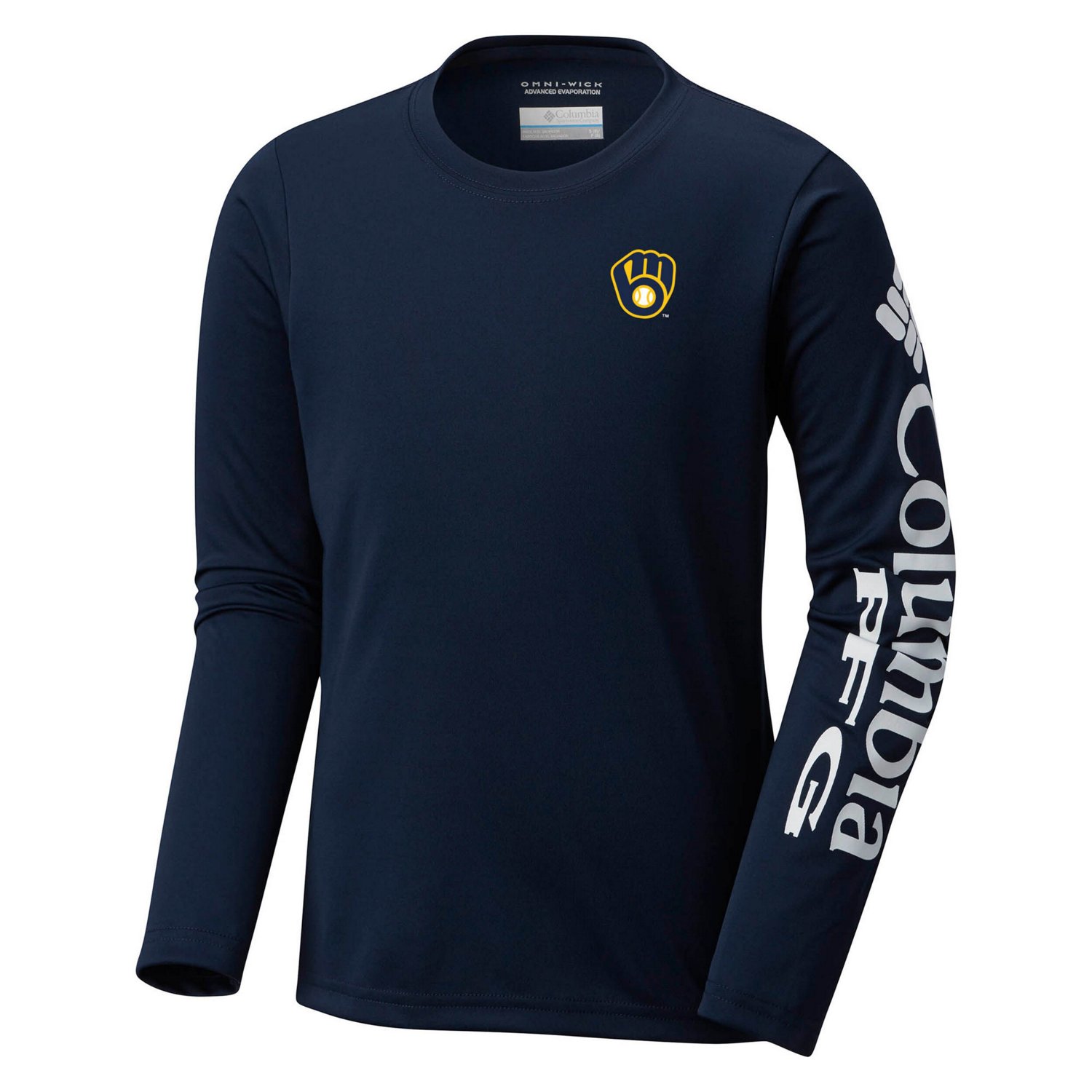 Youth Columbia Milwaukee Brewers Terminal Tackle Long Sleeve T-Shirt - view number 2