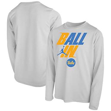Youth Jordan Brand UCLA Bruins Ball In Bench Long Sleeve T-Shirt                                                                