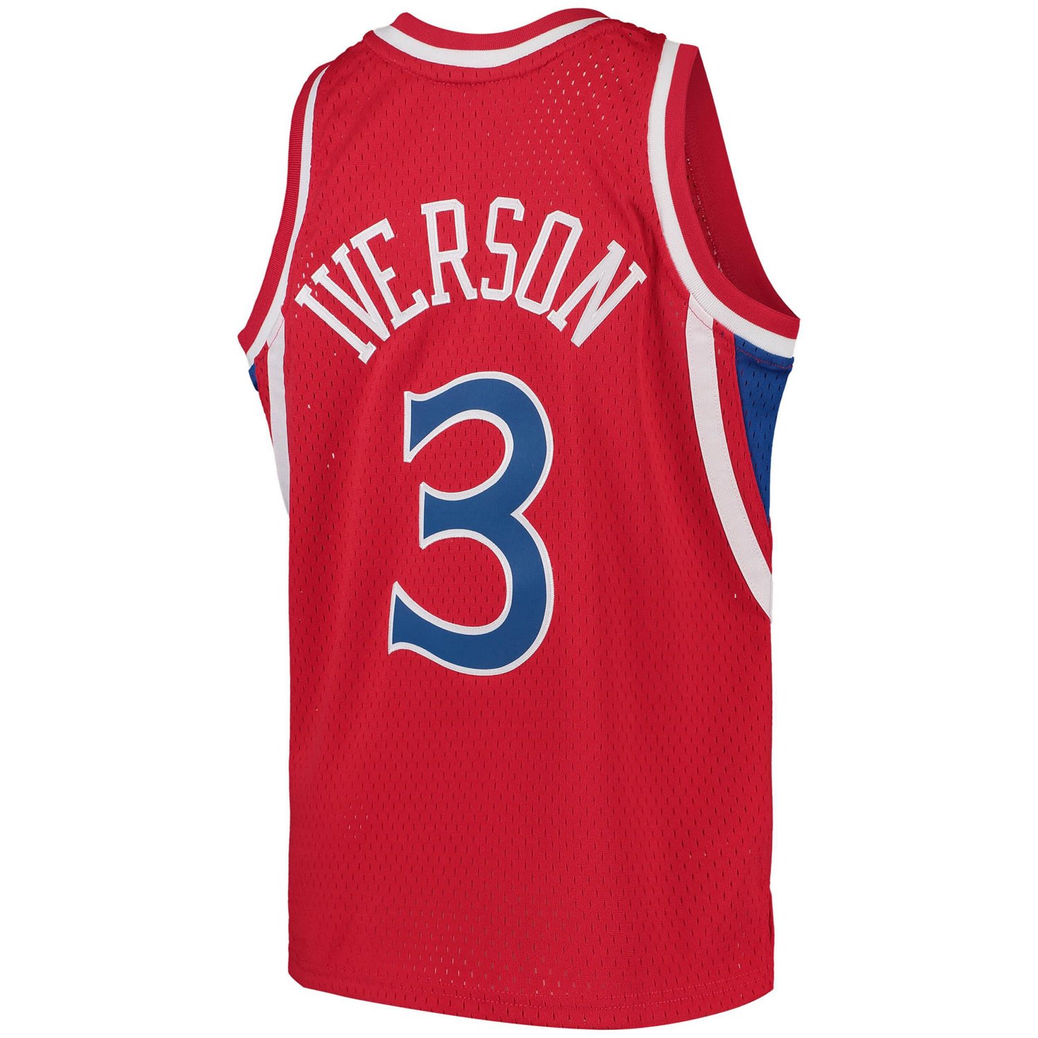 Youth Mitchell  Ness Allen Iverson Philadelphia 76ers 1996 97 Hardwood Classics Swingman Throwback Jersey                        - view number 3