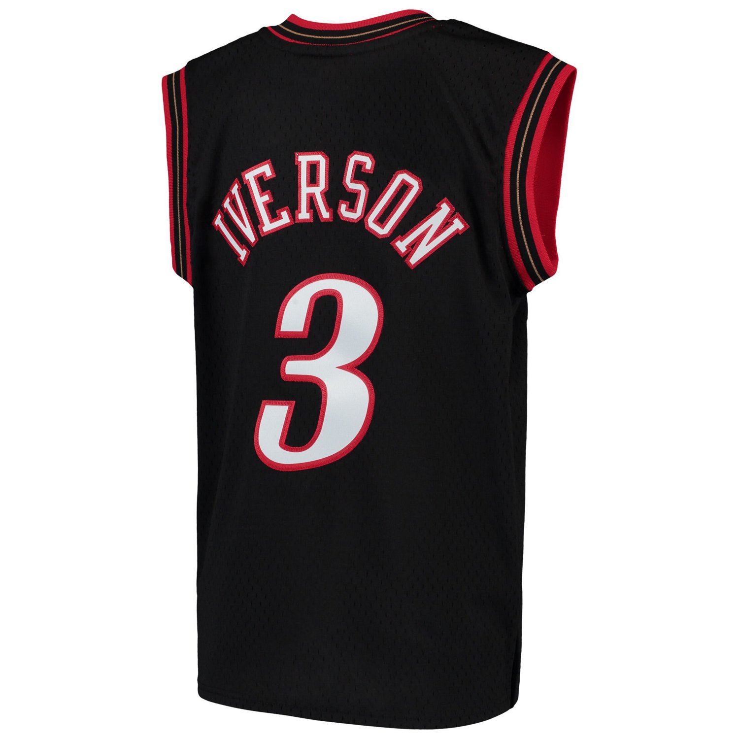 Youth Mitchell  Ness Allen Iverson Philadelphia 76ers Hardwood Classics Swingman Throwback Jersey - view number 3