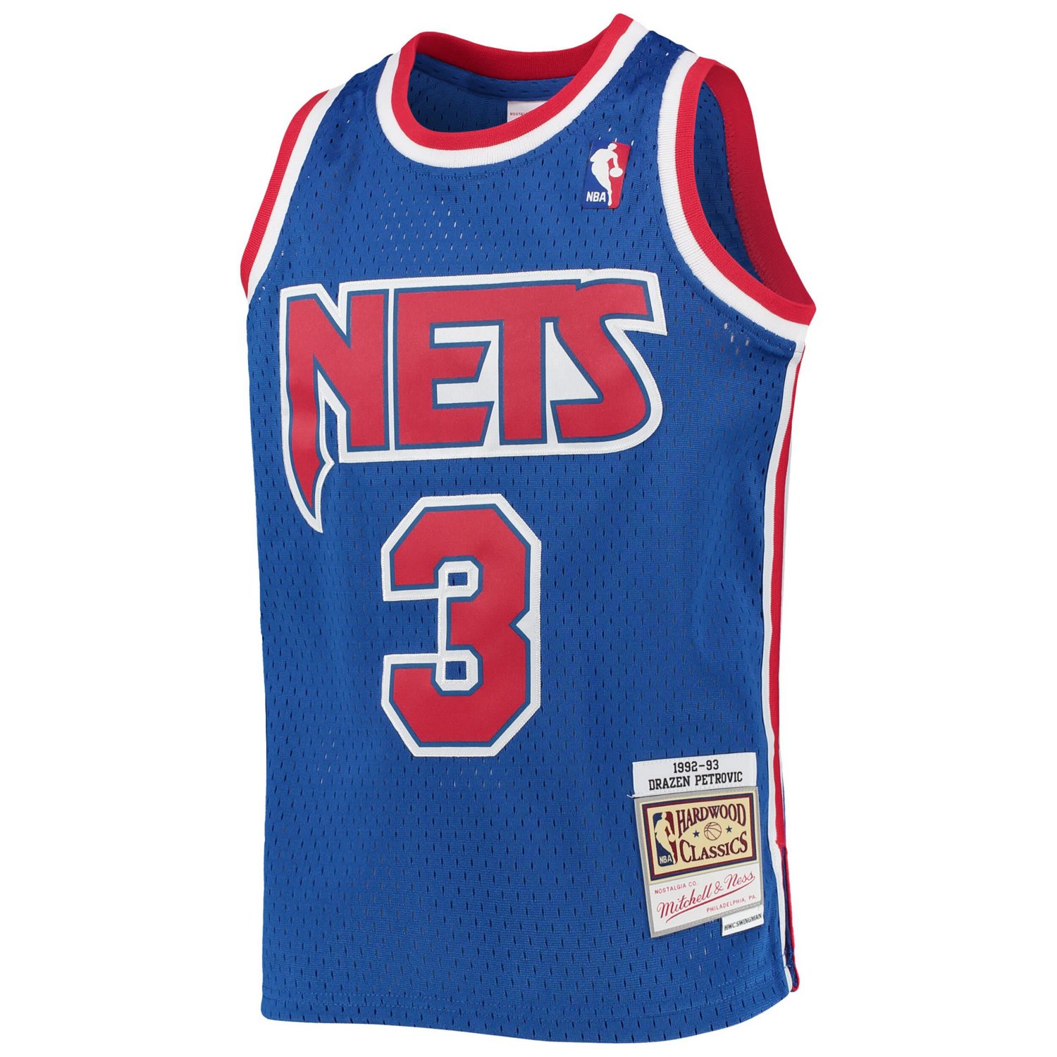 Youth Mitchell  Ness Drazen Petrovic New Jersey Nets 1992 93 Hardwood Classics Swingman Jersey - view number 2