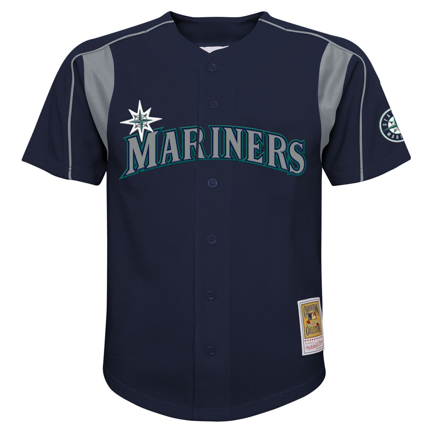 Youth Mitchell  Ness Felix Hernandez Seattle Mariners Mesh Batting Practice Jersey - view number 2