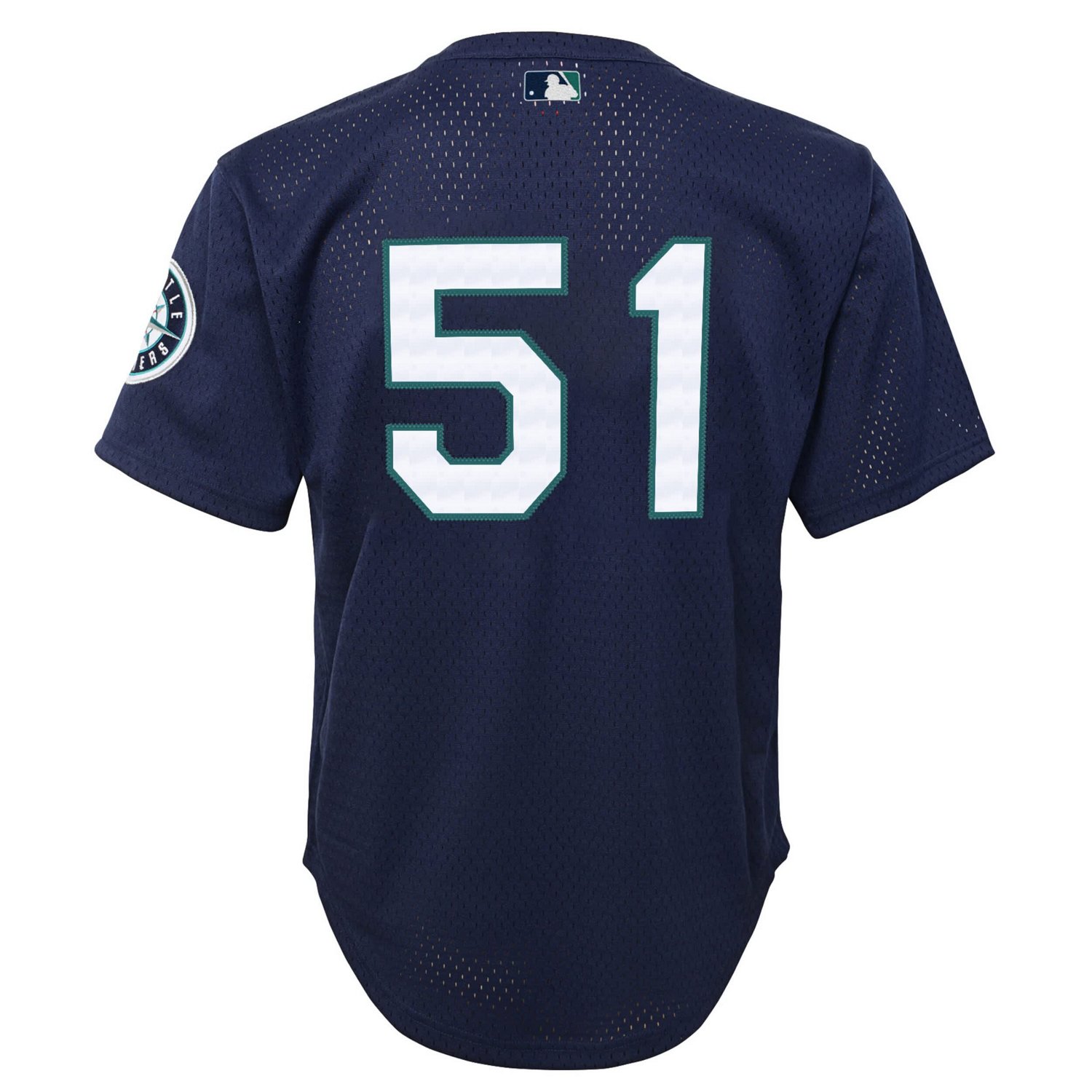 Youth Mitchell  Ness Ichiro Suzuki Seattle Mariners Cooperstown Collection Mesh Batting Practice Jersey - view number 3