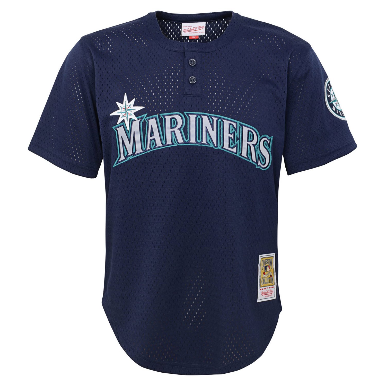 Youth Mitchell  Ness Ichiro Suzuki Seattle Mariners Cooperstown Collection Mesh Batting Practice Jersey - view number 2
