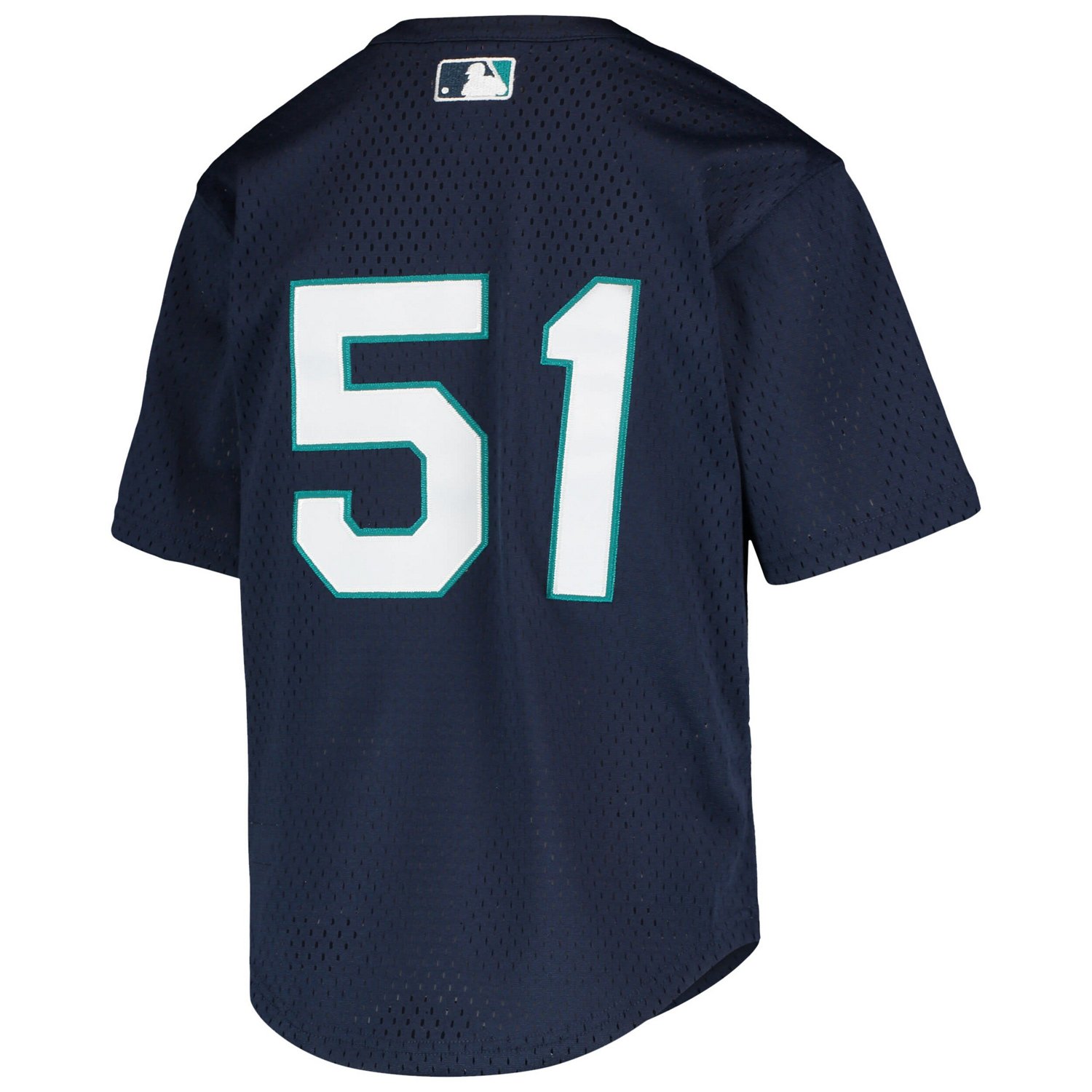 Youth Mitchell  Ness Ichiro Suzuki Seattle Mariners Cooperstown Collection Mesh Batting Practice Jersey - view number 3