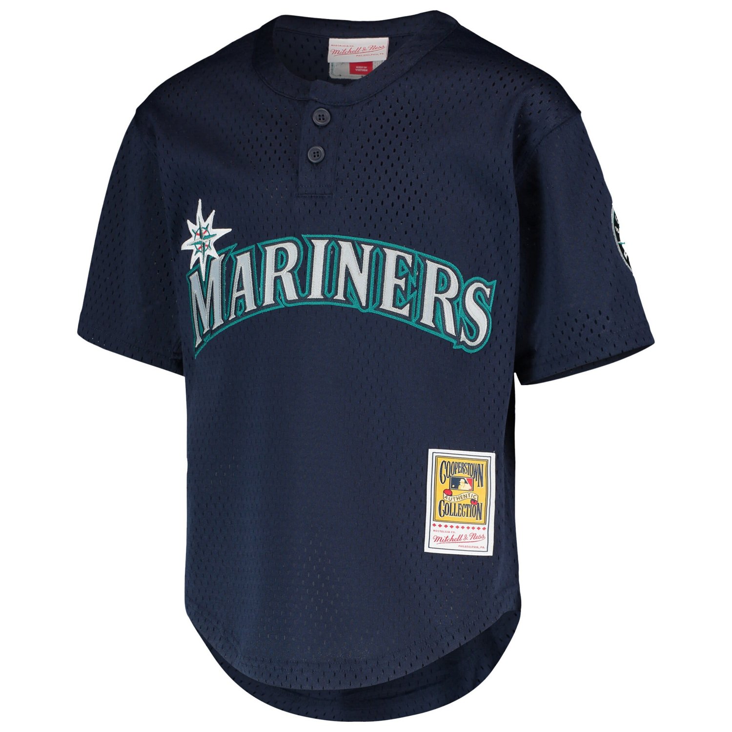 Youth Mitchell  Ness Ichiro Suzuki Seattle Mariners Cooperstown Collection Mesh Batting Practice Jersey - view number 2
