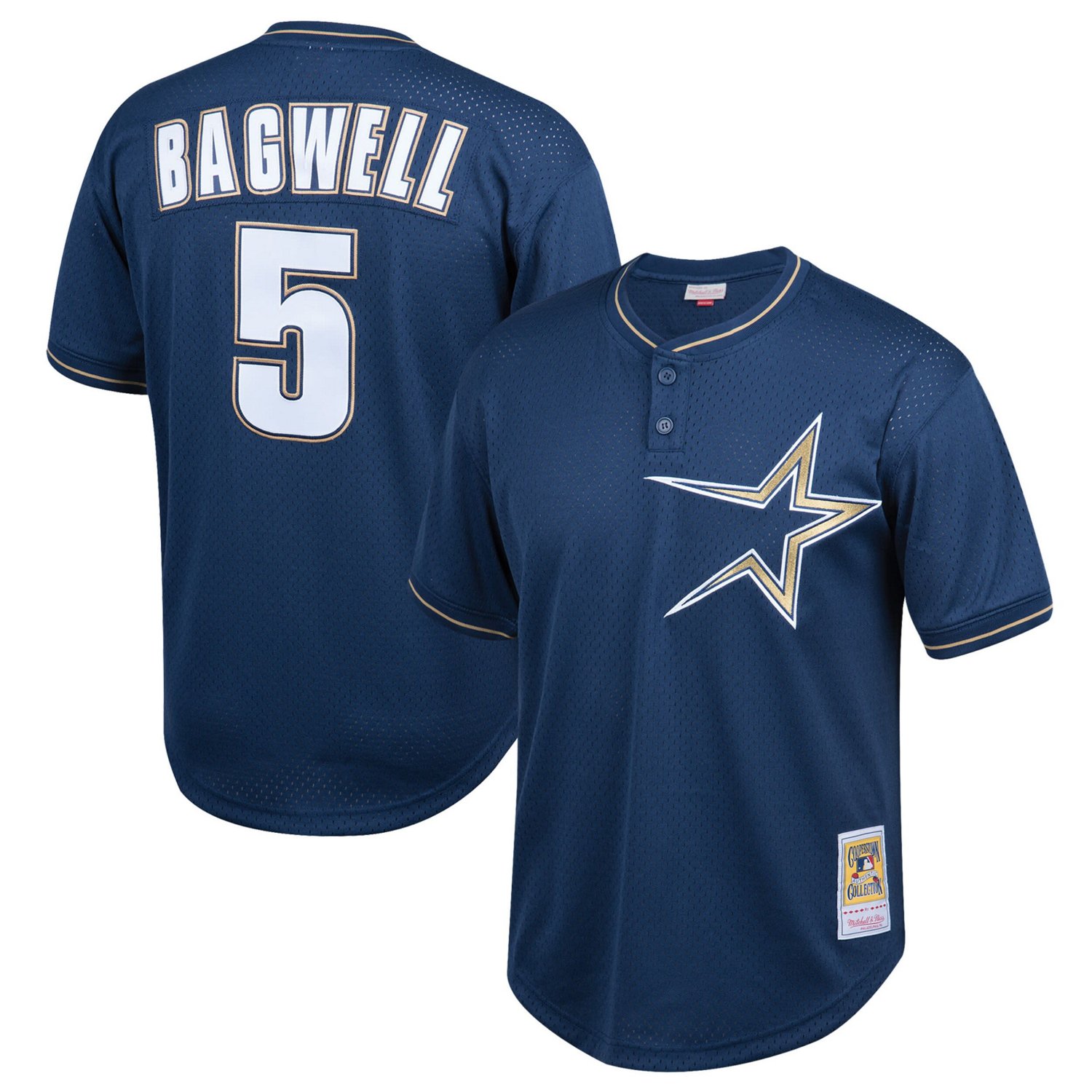 Youth Mitchell  Ness Jeff Bagwell Houston Astros Cooperstown Collection Mesh Batting Practice Jersey