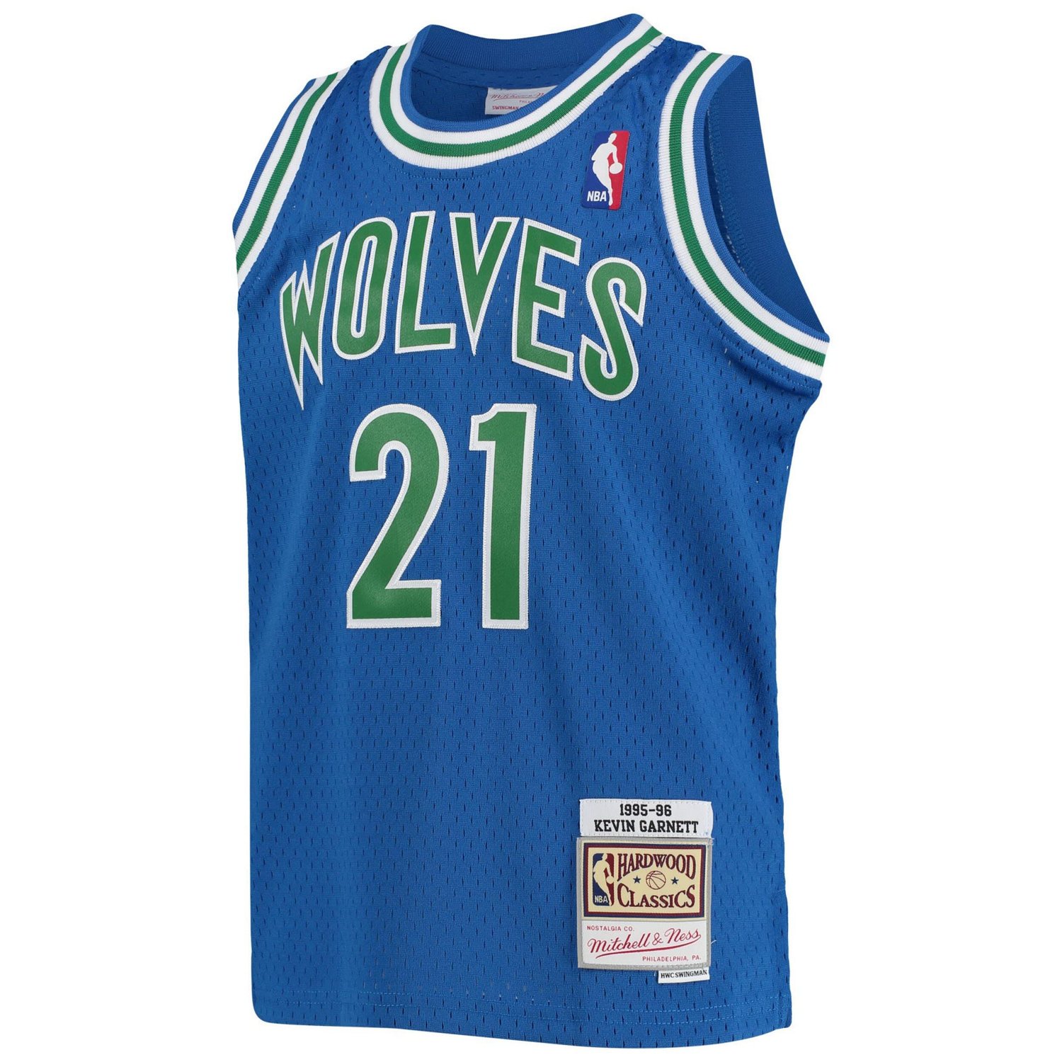 Youth Mitchell  Ness Kevin Garnett Minnesota Timberwolves 1995-96 Hardwood Classics Swingman Jersey - view number 2