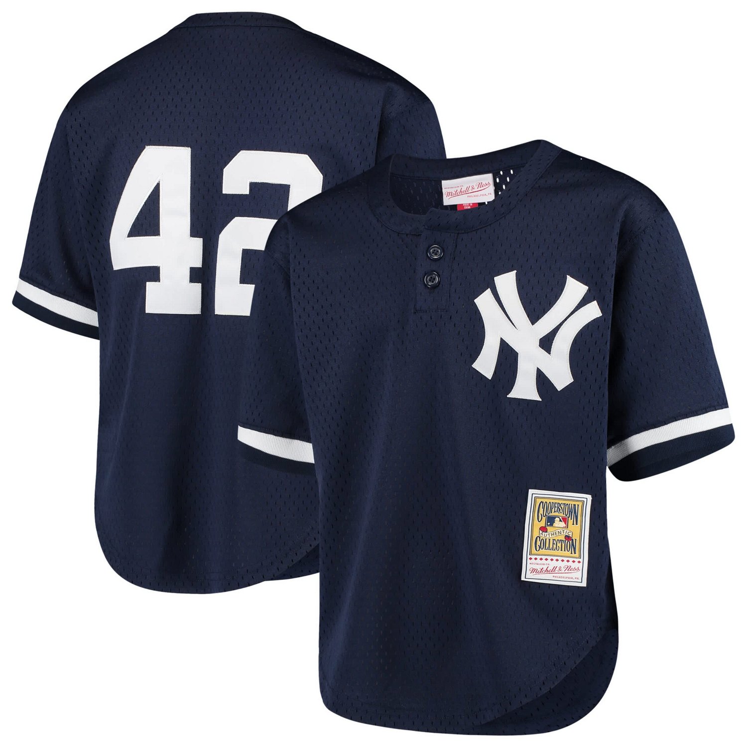 Youth Mitchell  Ness Mariano Rivera New York Yankees Cooperstown Collection Mesh Batting Practice Jersey
