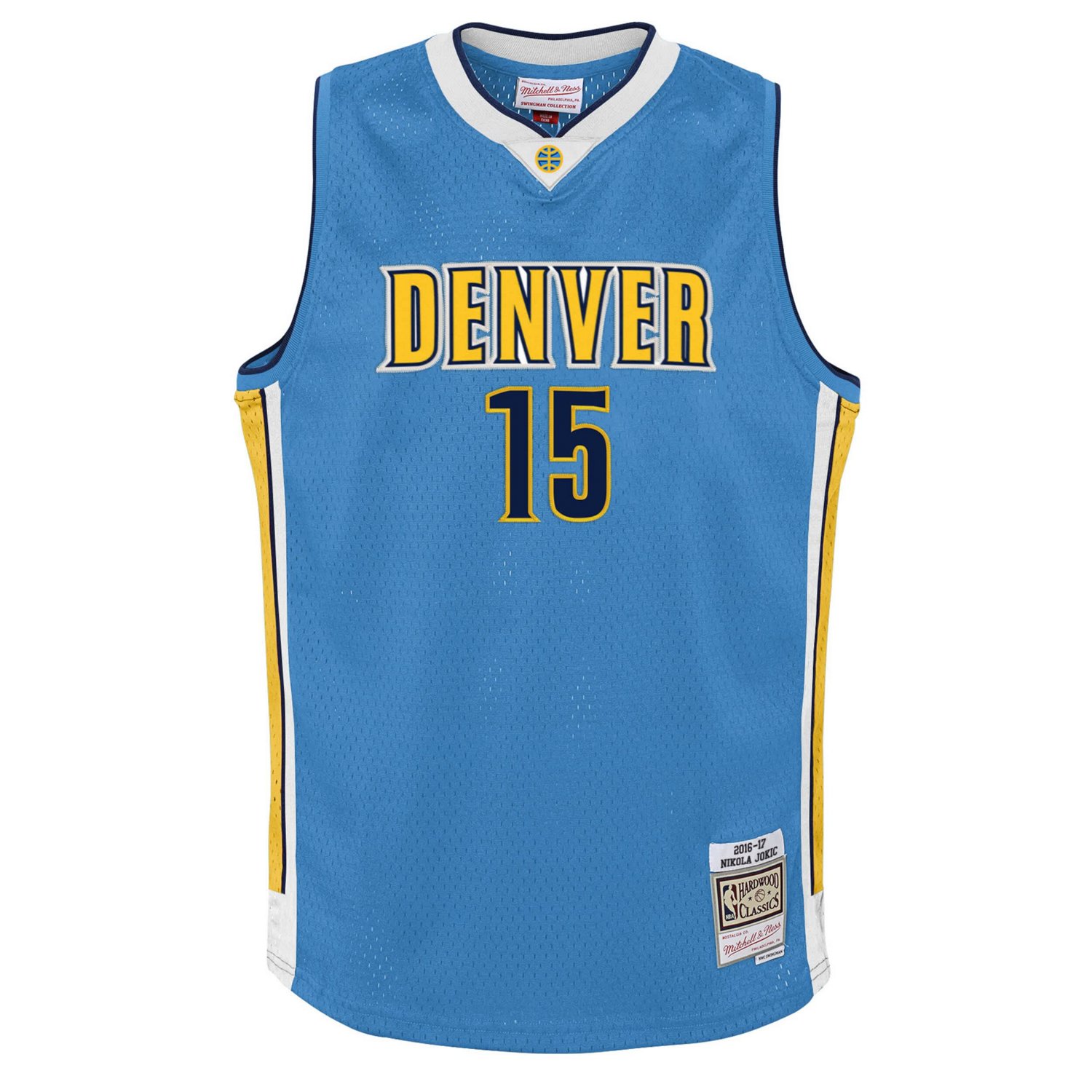 Youth Mitchell  Ness Nikola Jokic Light Denver Nuggets 2016 17 Hardwood Classics Swingman Jersey                                 - view number 2