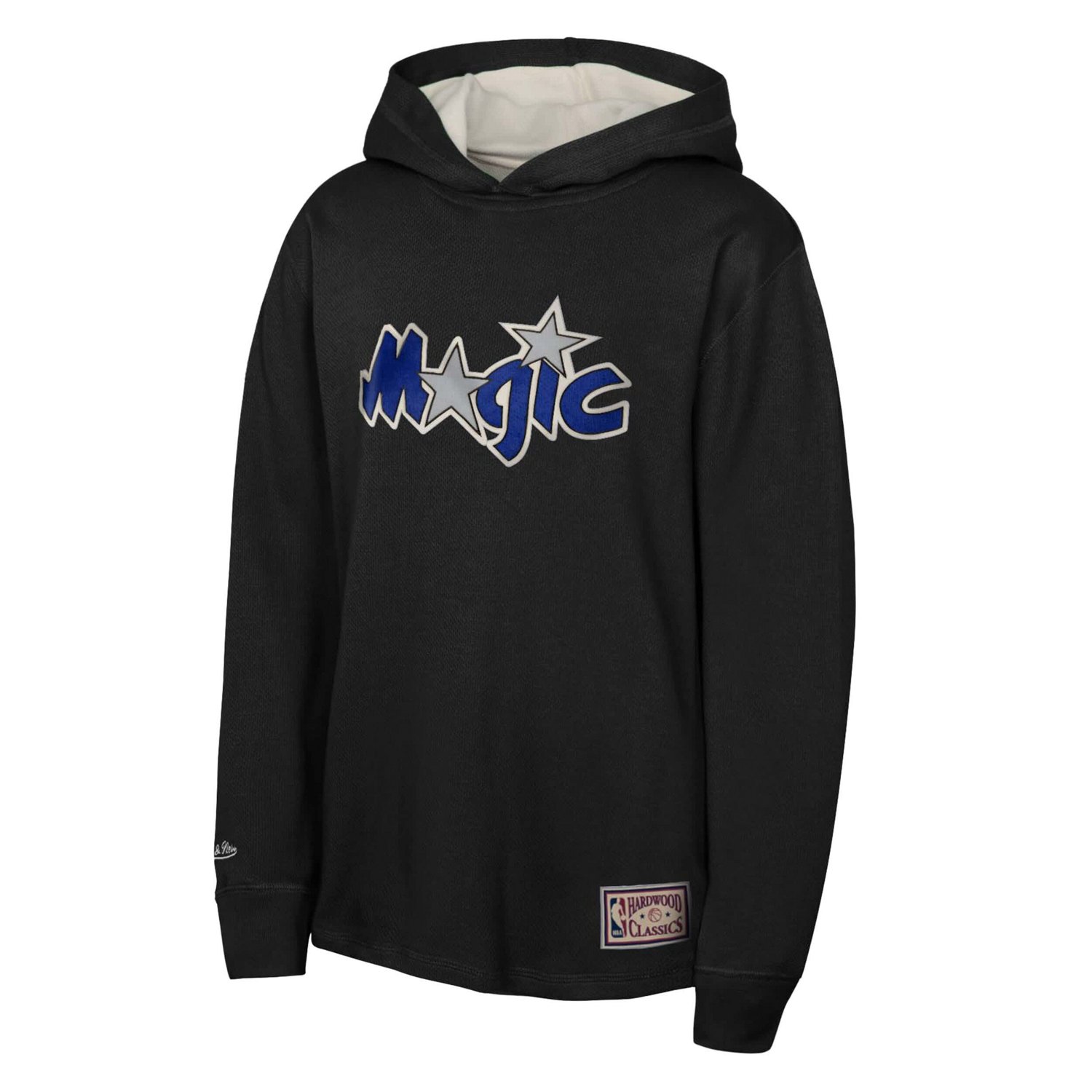 Youth Mitchell  Ness Orlando Magic Hardwood Classics Lightweight Thermal Long Sleeve Hoodie T-Shirt - view number 2