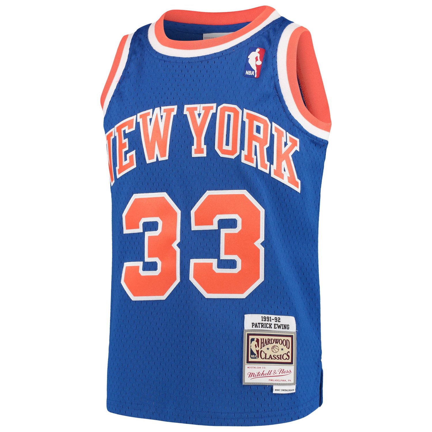 Youth Mitchell  Ness Patrick Ewing New York Knicks Hardwood Classics Swingman Throwback Jersey - view number 2