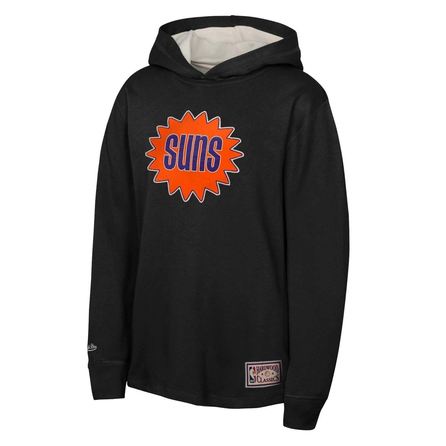Youth Mitchell  Ness Phoenix Suns Hardwood Classics Lightweight Thermal Long Sleeve Hoodie T-Shirt - view number 2