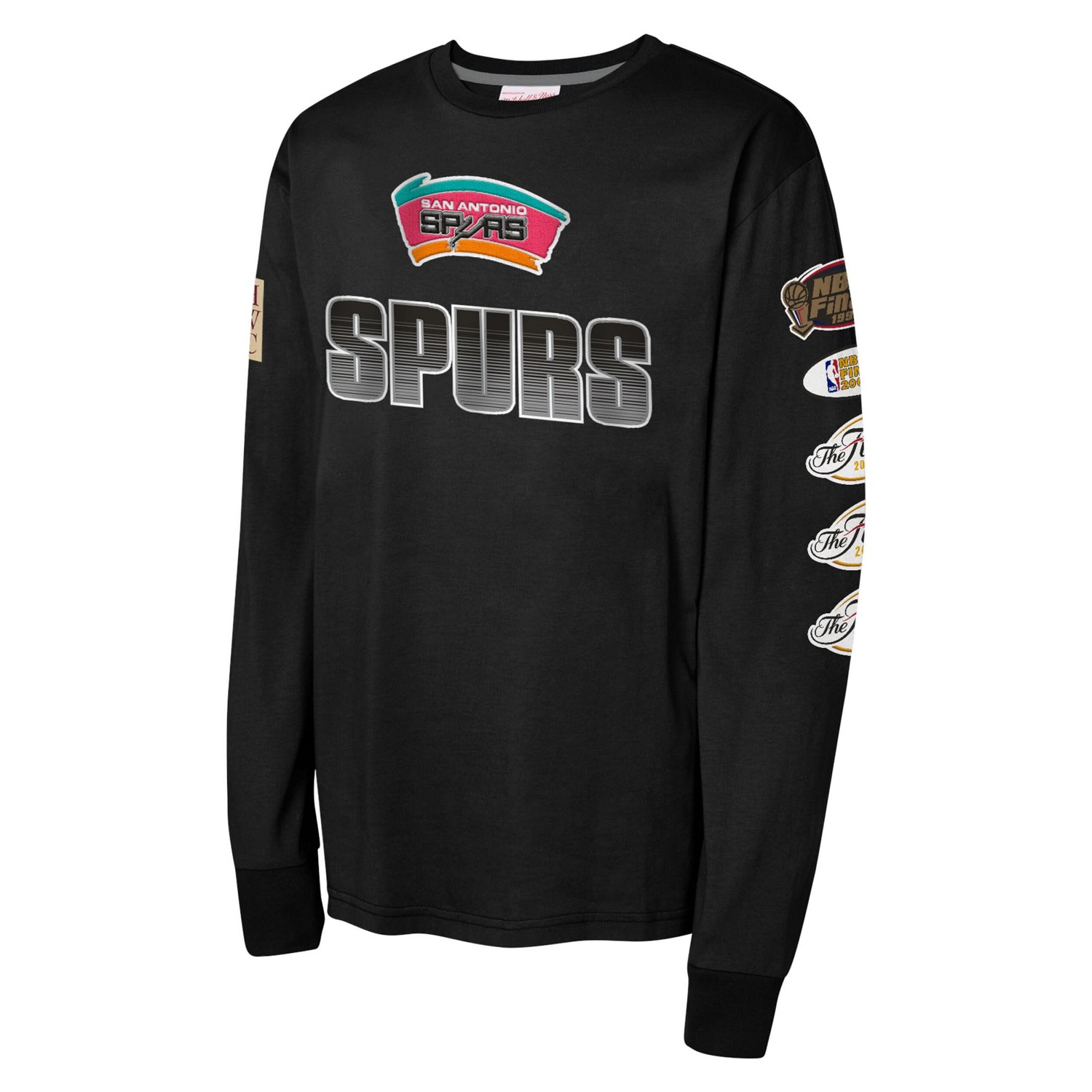 Youth Mitchell  Ness San Antonio Spurs Hardwood Classics All Over Long Sleeve T-Shirt - view number 2