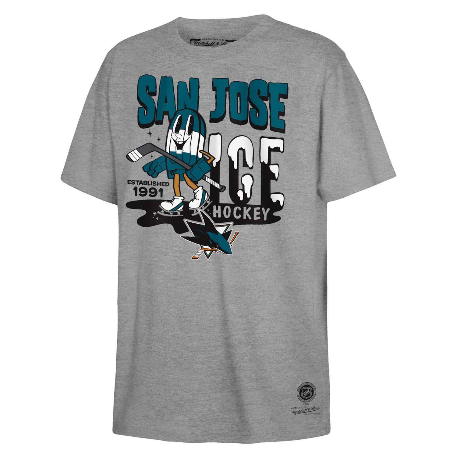 Youth Mitchell  Ness San Jose Sharks Popsicle T-Shirt