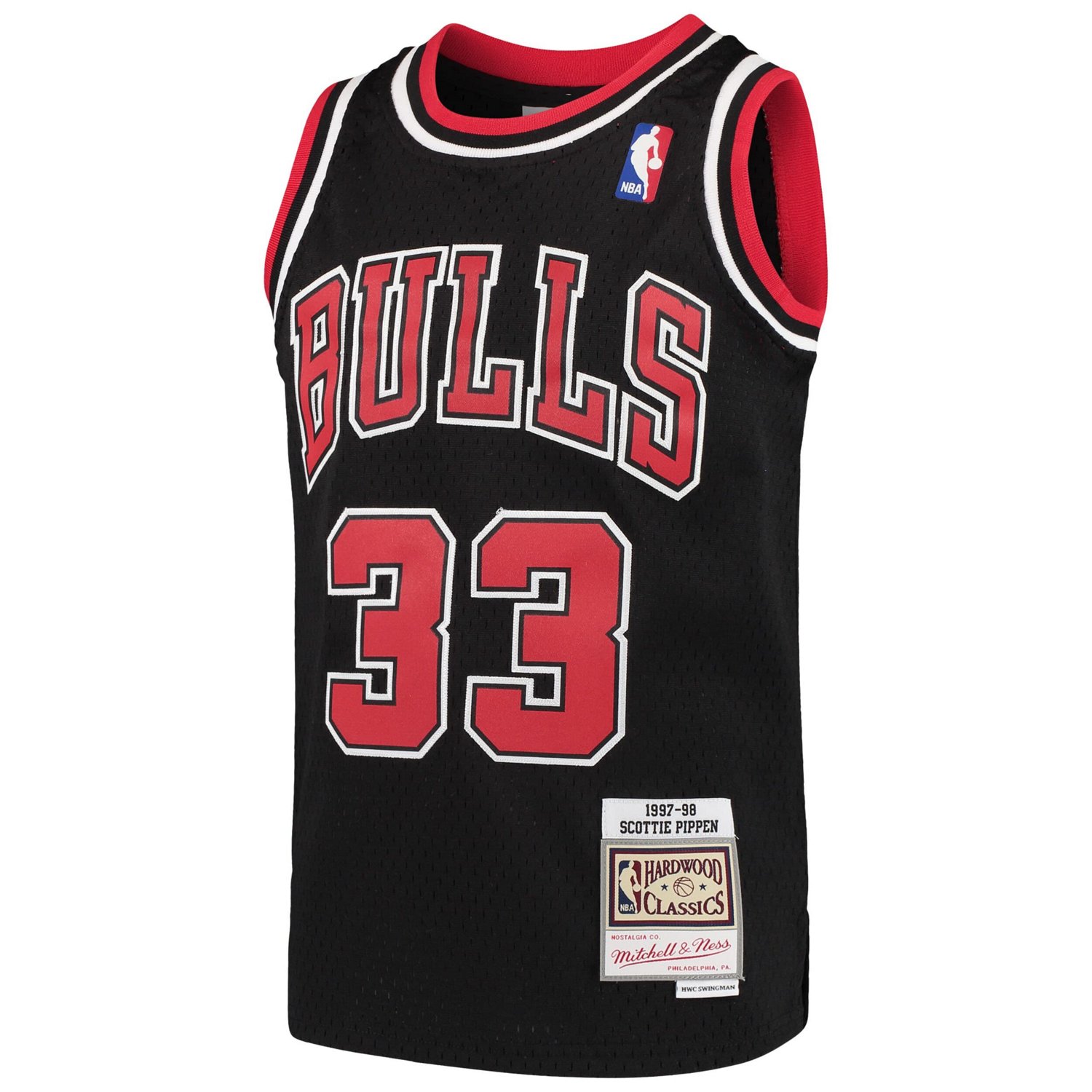 Youth Mitchell  Ness Scottie Pippen Chicago Bulls Hardwood Classics Swingman Throwback Jersey - view number 2