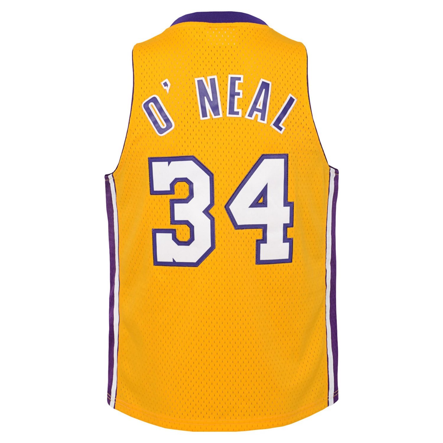 Youth Mitchell  Ness Shaquille O'Neal Los Angeles Lakers 1999 00 Hardwood Classics Swingman Jersey - view number 3