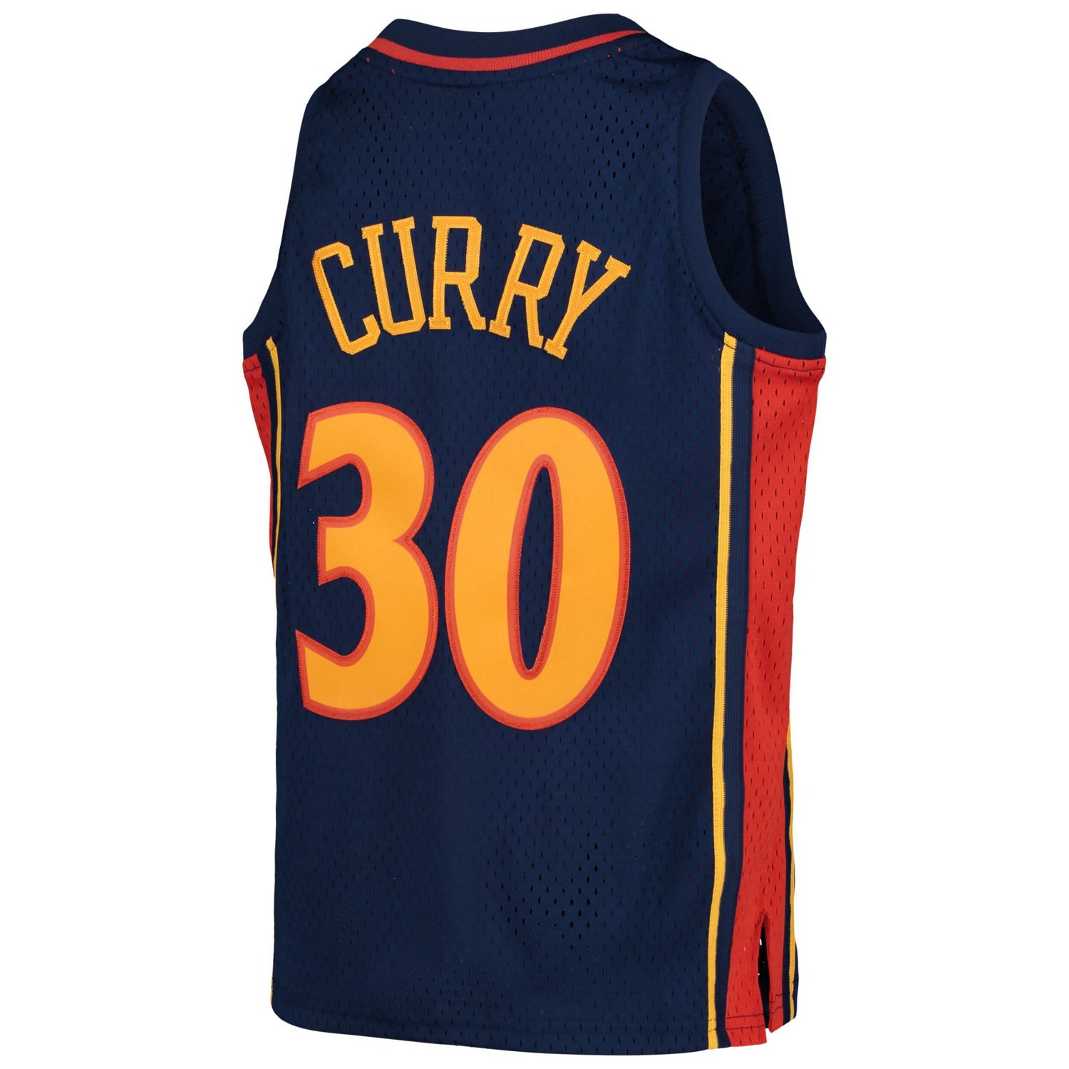 Youth Mitchell  Ness Stephen Curry Golden State Warriors 2009-10 Hardwood Classics Swingman Throwback Jersey - view number 3