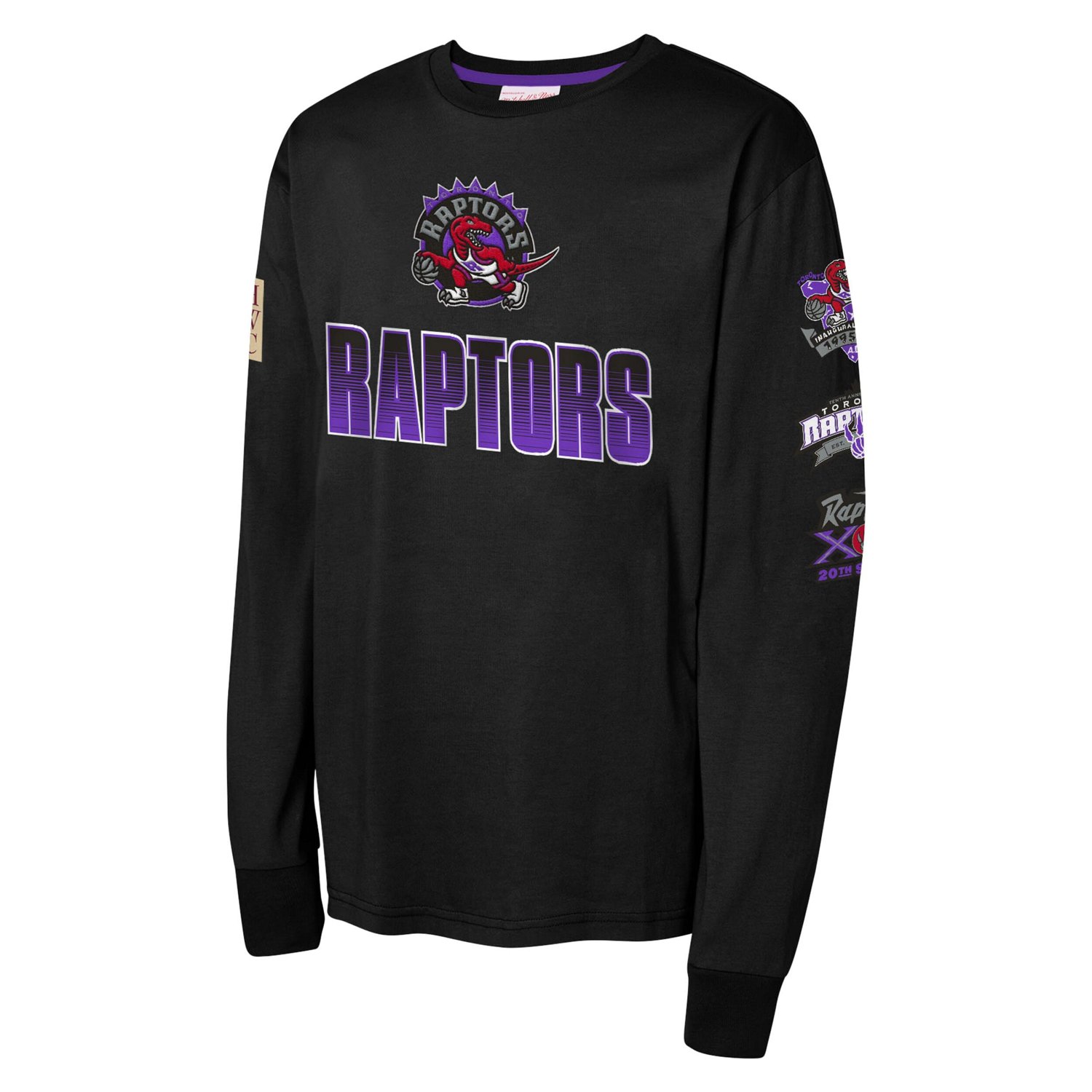 Youth Mitchell  Ness Toronto Raptors Hardwood Classics All Over Long Sleeve T-Shirt                                              - view number 2