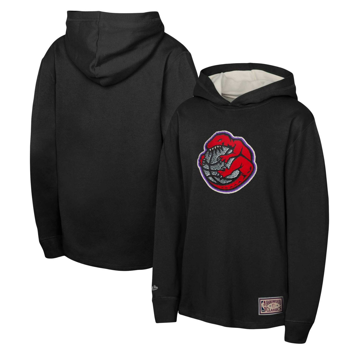 Youth Mitchell  Ness Toronto Raptors Hardwood Classics Lightweight Thermal Long Sleeve Hoodie T-Shirt