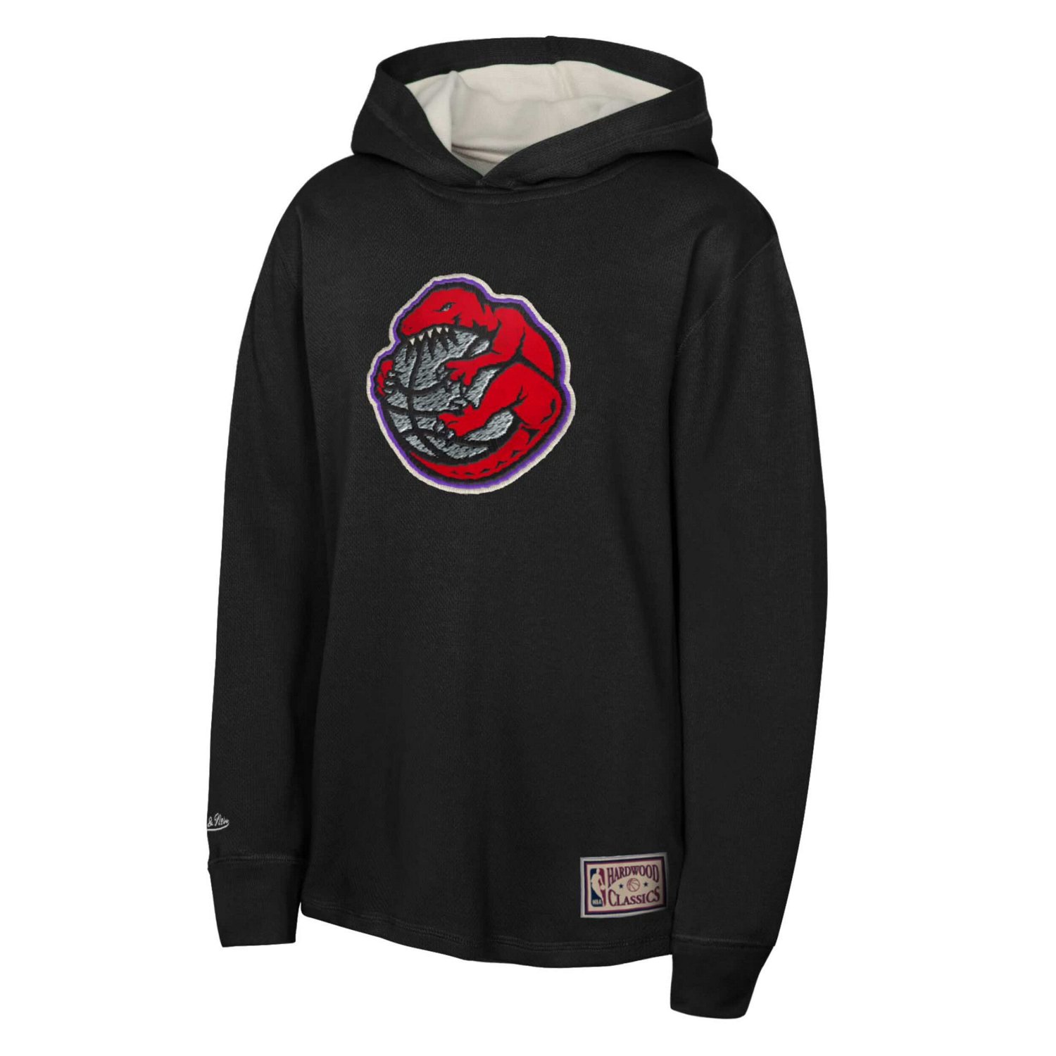 Youth Mitchell  Ness Toronto Raptors Hardwood Classics Lightweight Thermal Long Sleeve Hoodie T-Shirt                            - view number 2