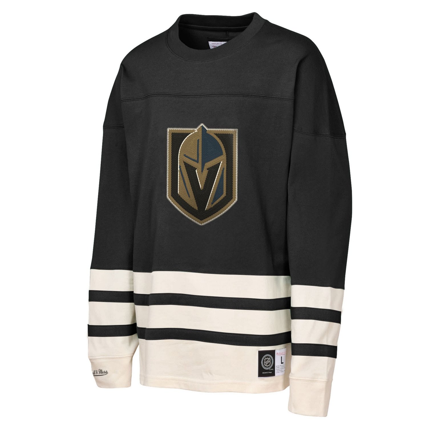 Youth Mitchell Ness Vegas Golden Knights Chainstitch Heavyweight Long Sleeve Top - view number 2