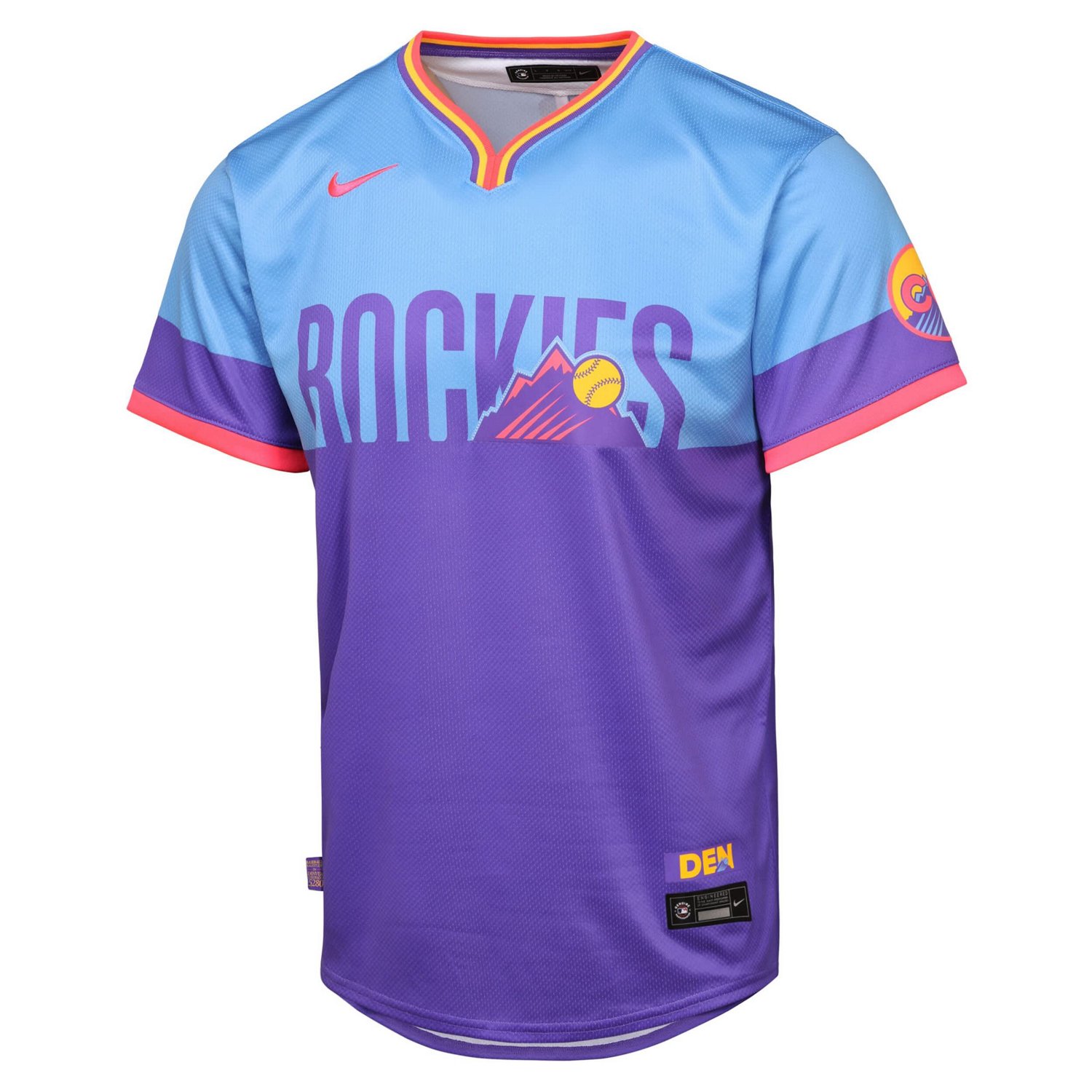 Youth Nike  Purple/Light Blue Colorado Rockies 2025 City Connect Limited Jersey - view number 4