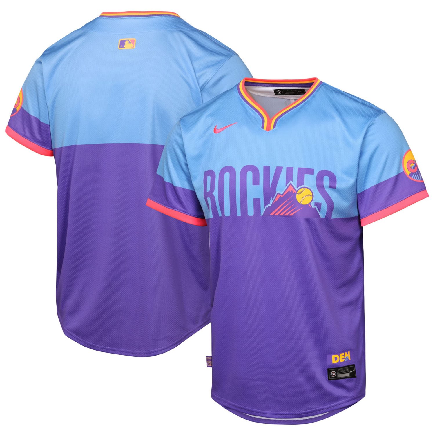 Youth Nike  Purple/Light Blue Colorado Rockies 2025 City Connect Limited Jersey - view number 2